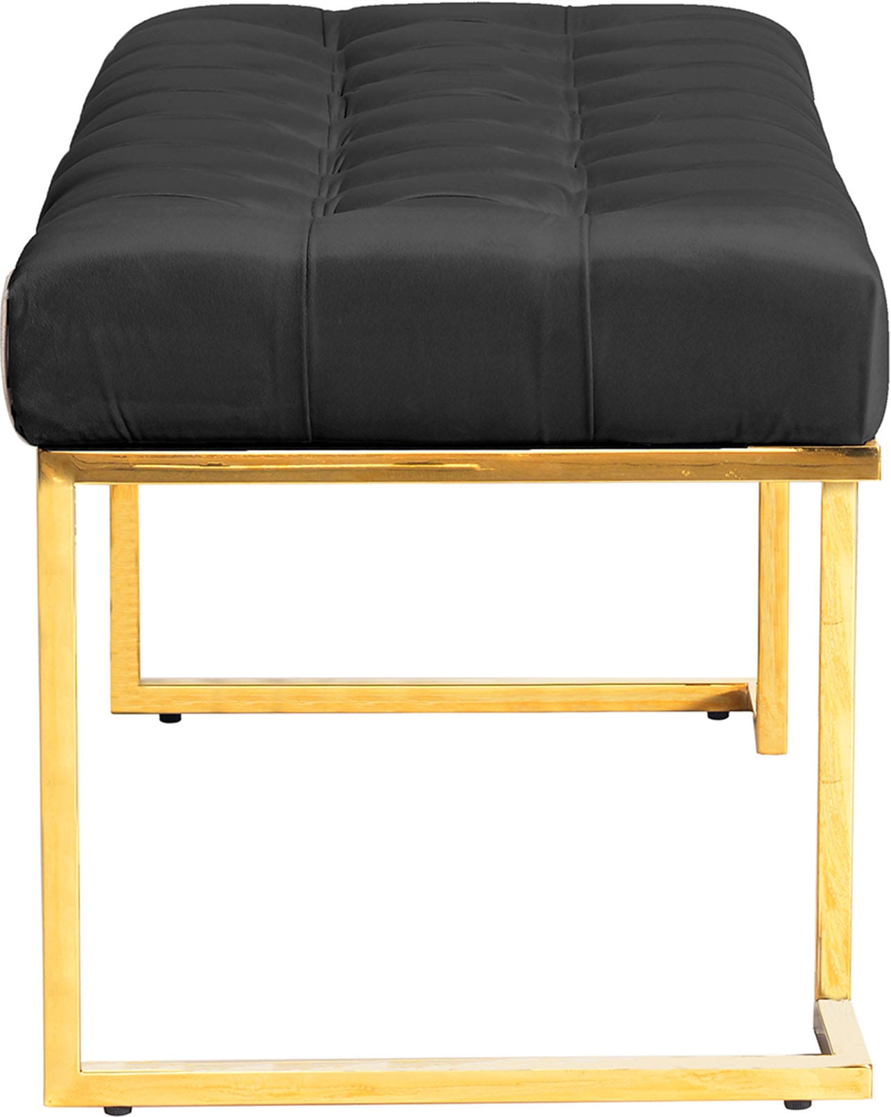 Kayoom Sitzbank »Rare 225, Edler Touch durch goldenes Gestell« 1 Stk. tlg. samtweich, gesteppt, mit Zierknöpfen, Gemütliches, schickes Polster