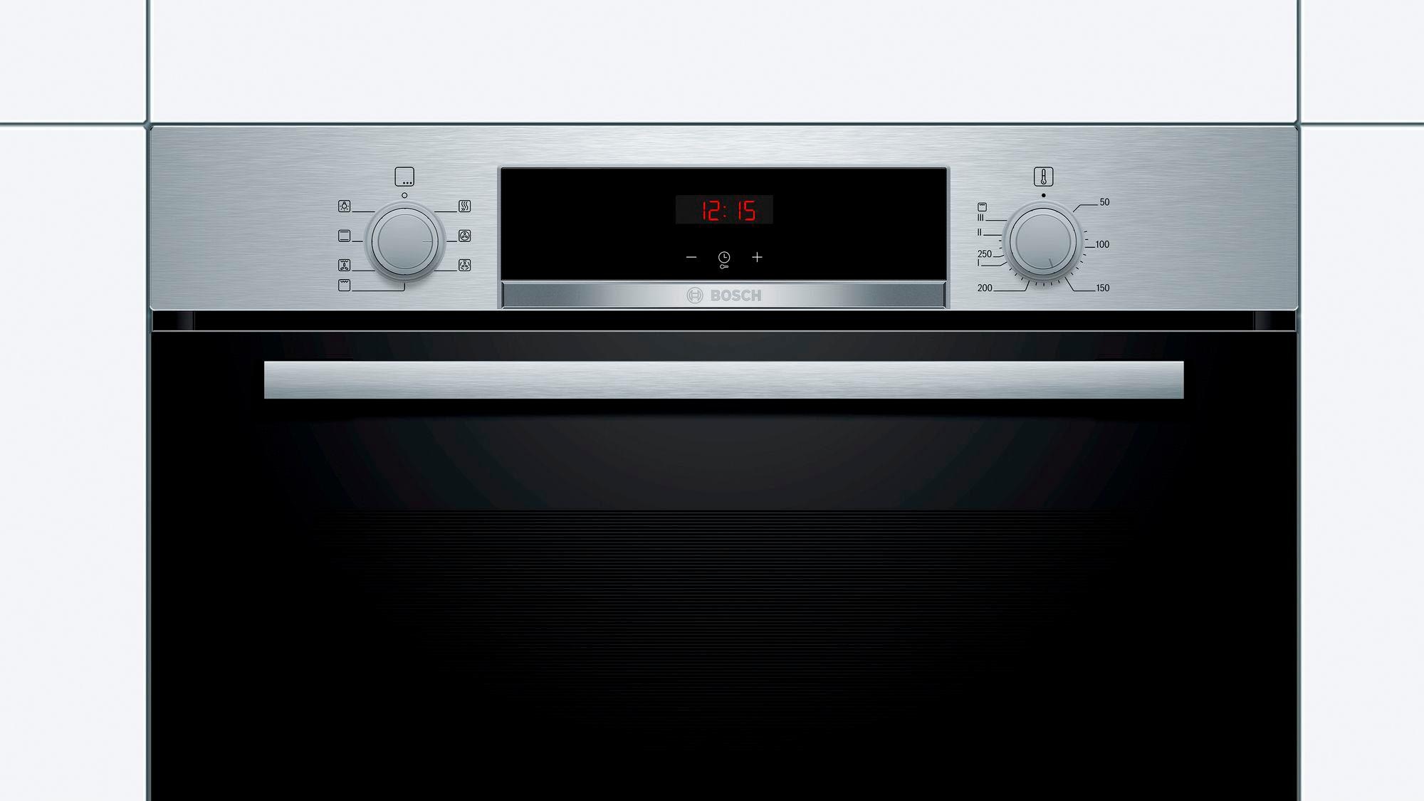BOSCH Einbaubackofen 4 »HBA533BS1«, mit Teleskopauszug nachrüstbar, ecoClean Direct