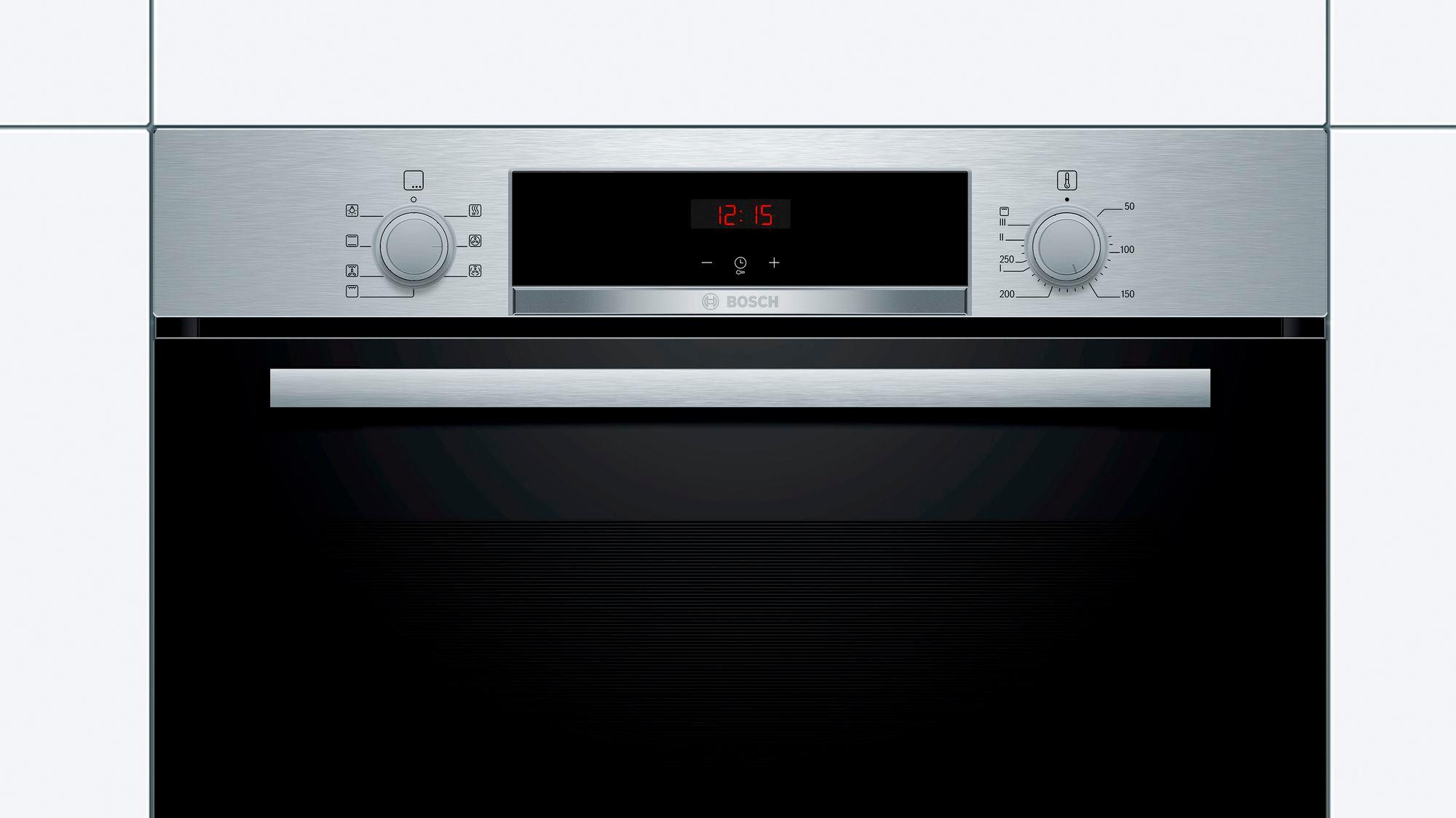 BOSCH Einbaubackofen »HBA533BS1«, 4, HBA533BS1, mit Teleskopauszug nachrüstbar, ecoClean Direct