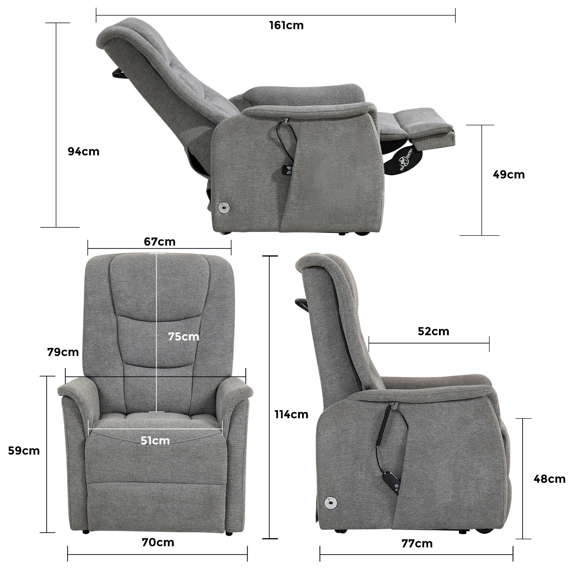 Duo Collection TV-Sessel »Parma 2« 1 Stk. tlg. mit Akku, mobiles Sitzen