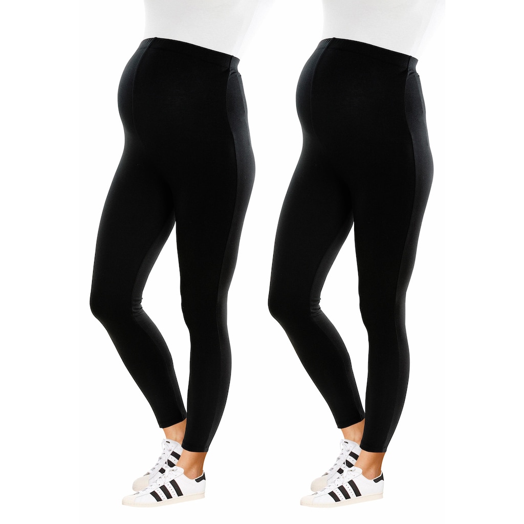 Neun Monate Umstandsleggings », 2er Pack Hose für Schwangerschaft und Stillzeit«, (Packung, 2 tlg.)