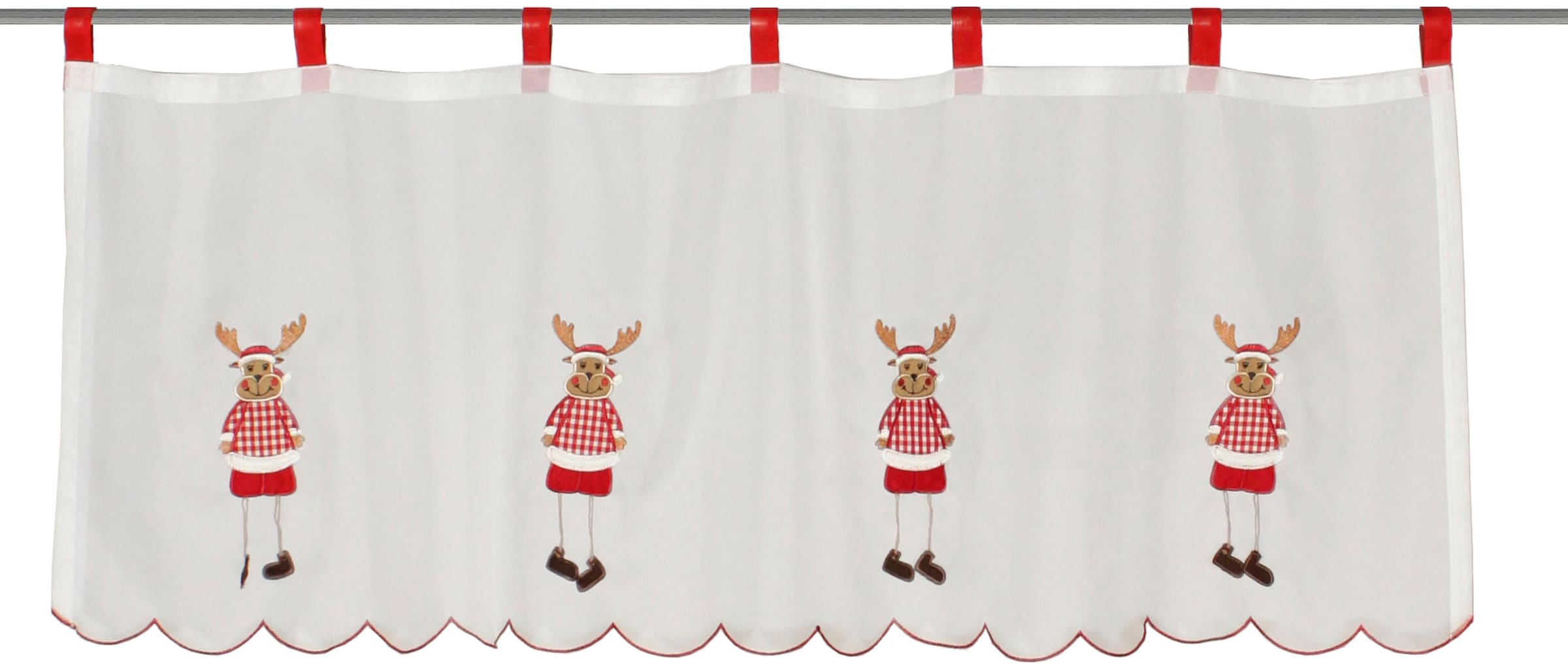 HOME WOHNIDEEN Scheibengardine »RUDOLF« Schlaufen 1 Stk. tlg. HxB: 45x120