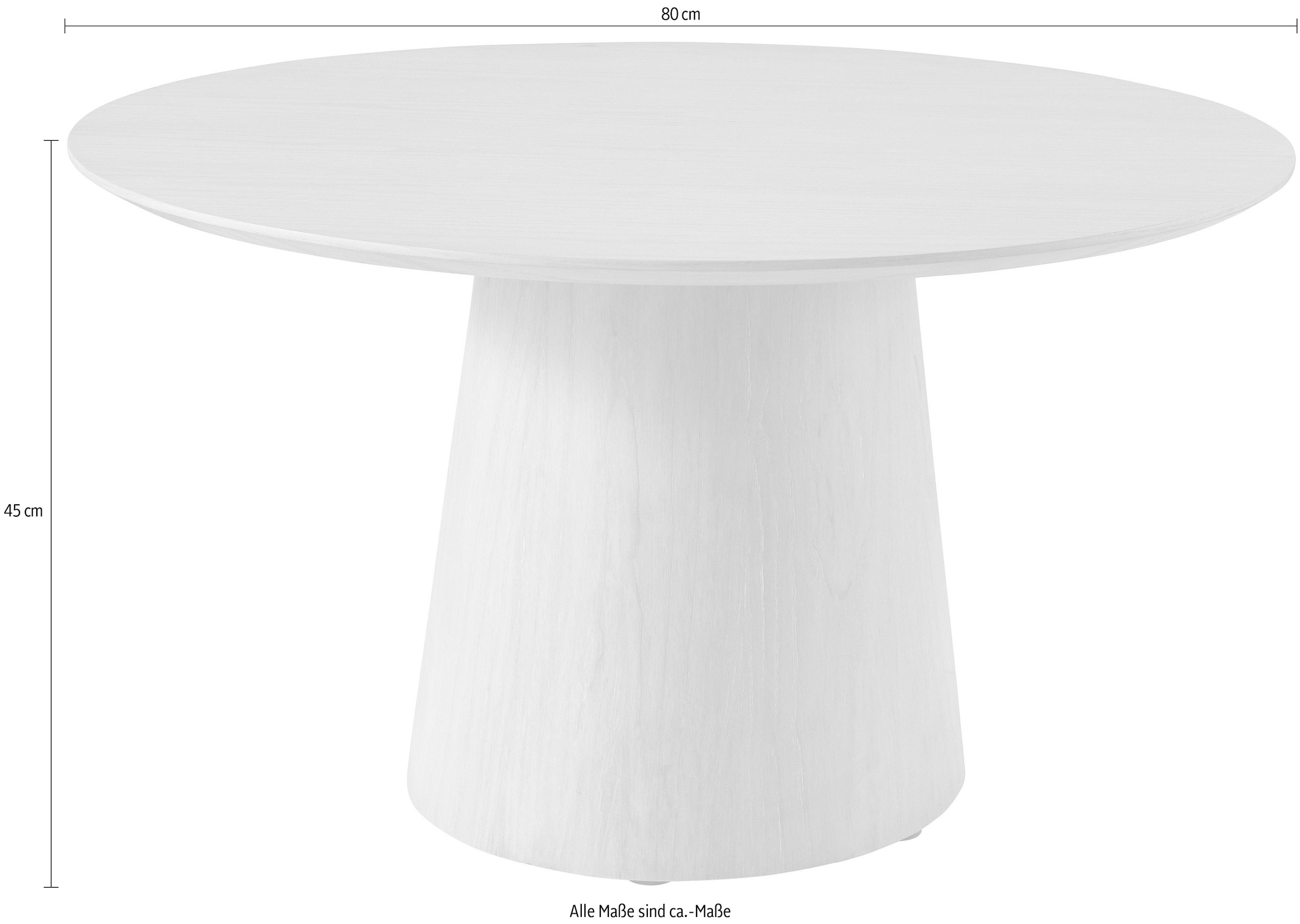 s.Oliver Couchtisch »Hemmon« 1 Stk. tlg. mit massivem Eschenfuß, edler Echtholzplatte, Durchmesser 80 cm