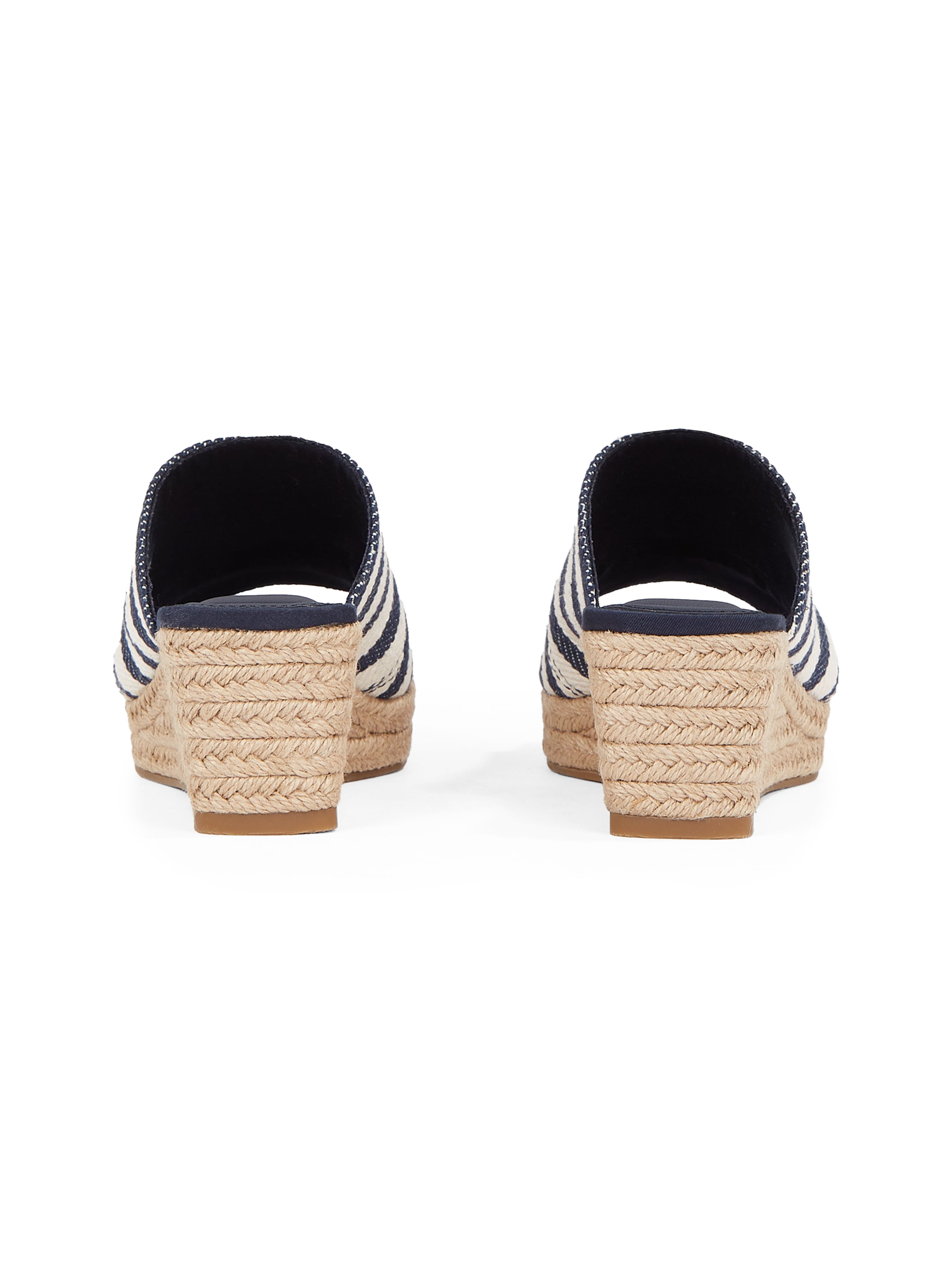 Tommy Hilfiger Pantolette »NAUTICAL STRIPES ESPADRILLE MULE«  , Keilabsatz, Sommerschuh im modischen Streifen-Look