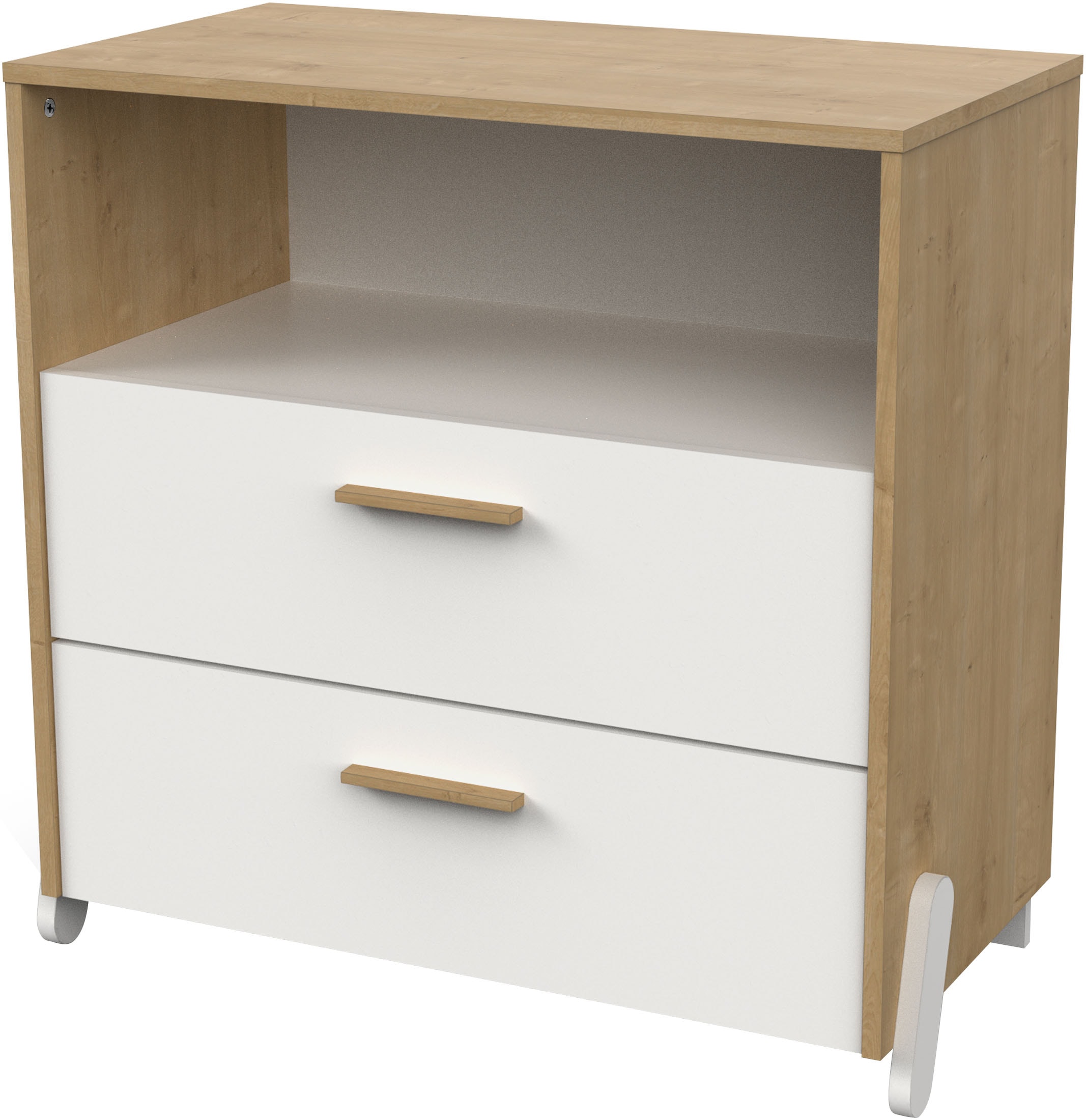 Demeyere GROUP Nachtschrank, Kommode 2 Schubladen/ 1 Niche