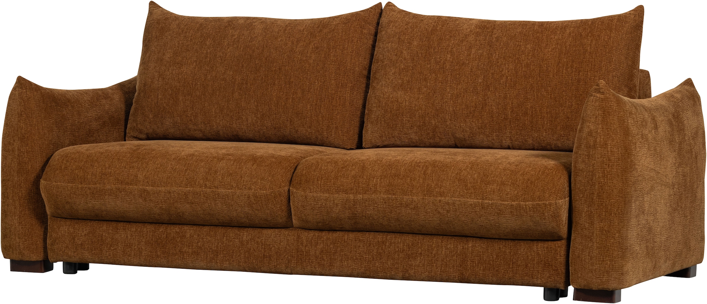 WOOOD Schlafsofa »Jonne Strukturbezug mit Schlaffunktion, H 92 x B 233 x T 105 cm« Tragkraft 220 kg, Sitzbreite 192 cm, Geringe Verschleißfestigkeit
