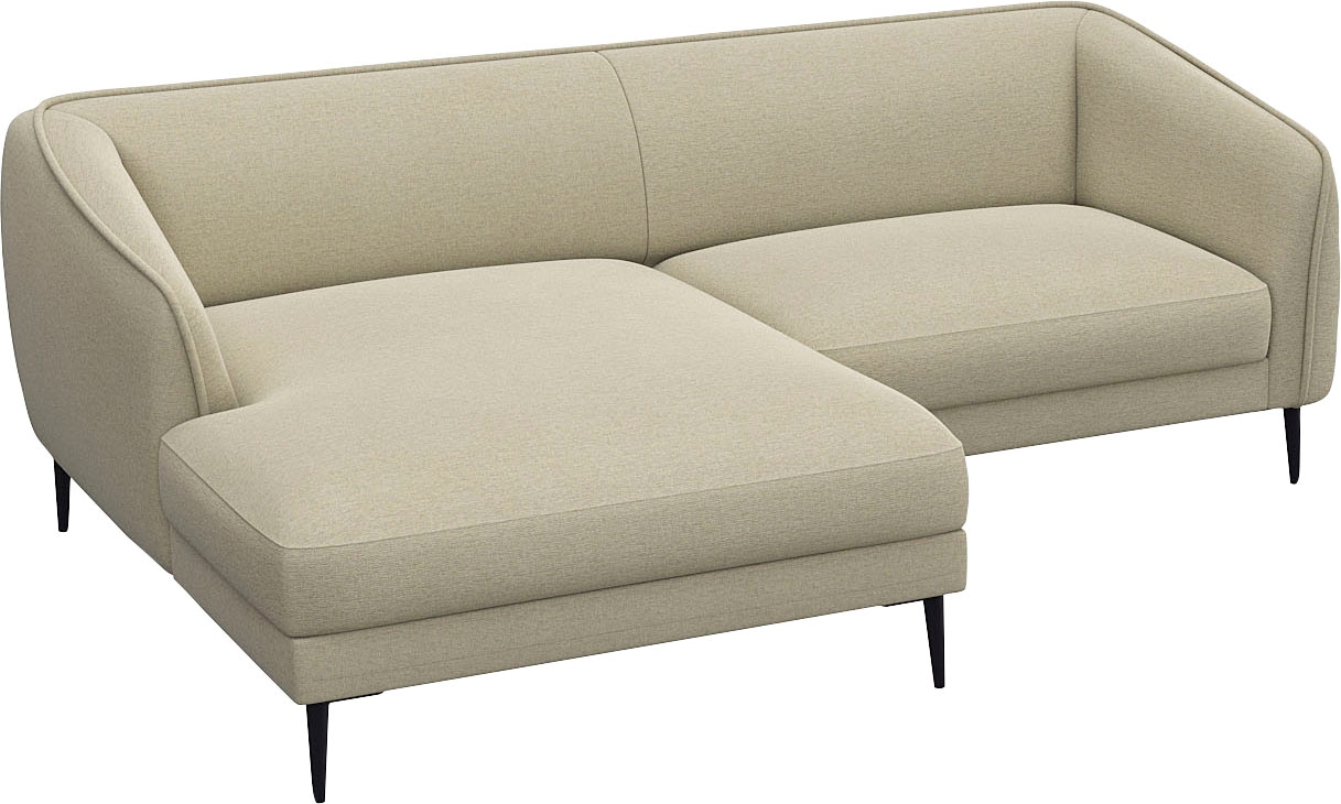 FLEXLUX Ecksofa »Belle Designsofa, bequem durch Kaltschaum im Sitz« Skandinavisches Design, In hochwertiger Verarbeitung, B/T 218/149 cm