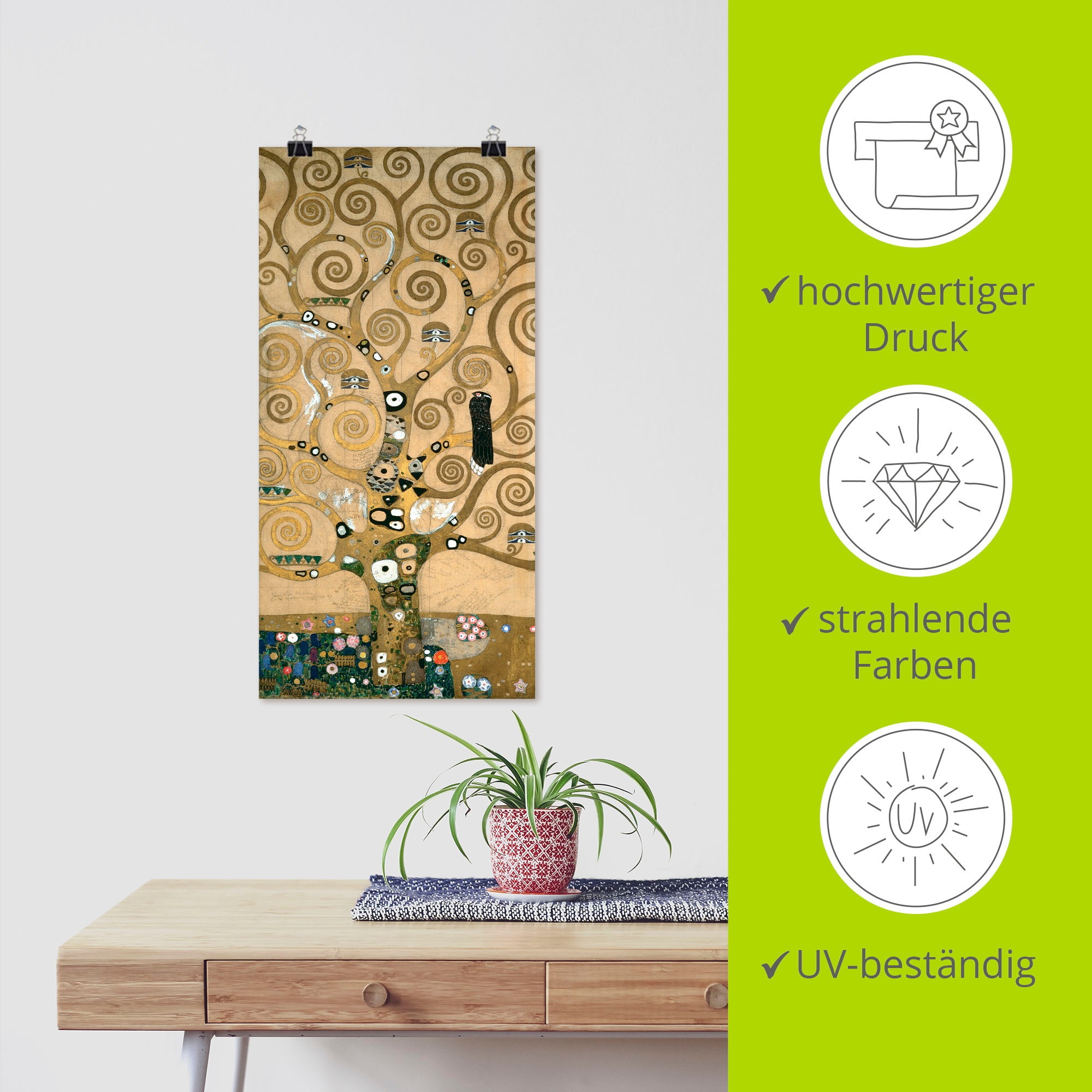 Artland Poster »Lebensbaum. Detail, Werkvorlage« Bäume 1 Stk. tlg. ohne Rahmen