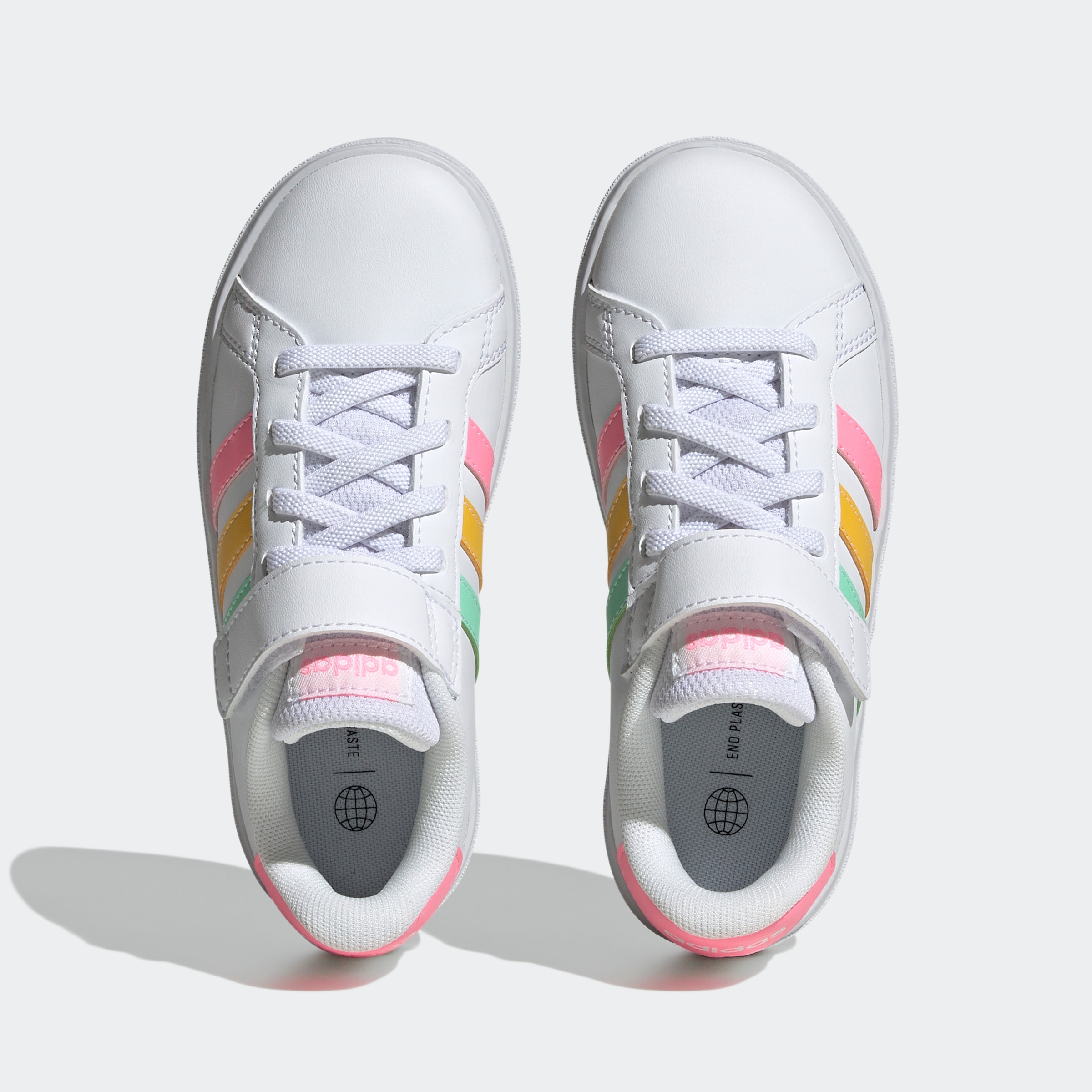 adidas Sportswear Klettschuh »GRAND COURT COURT ELASTIC LACE AND TOP STRAP«, Design auf den Spuren des adidas Superstar