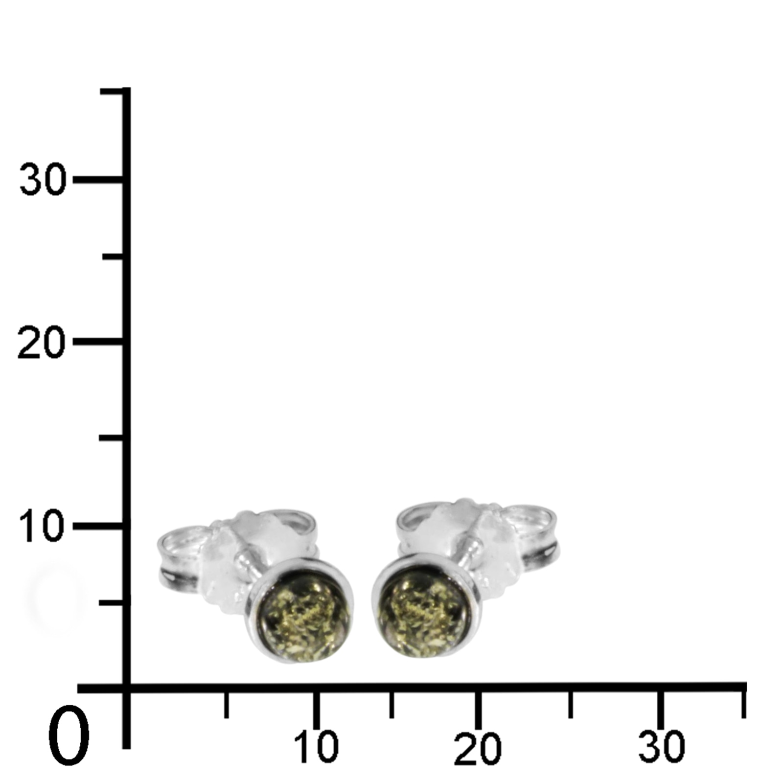 OSTSEE-SCHMUCK Paar Ohrstecker »- Classic 4 mm - Silber 925/000 - Bernstein«