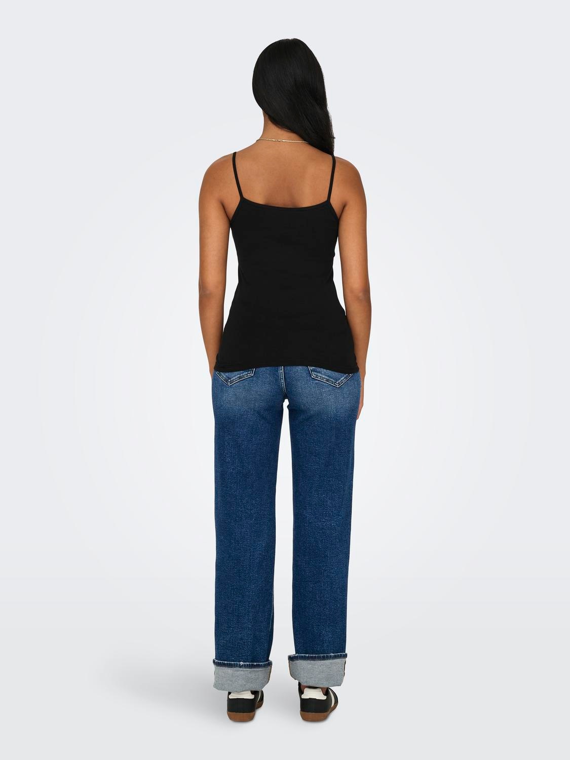 ONLY Spitzentop »ONLKIRA – Doppelpack mit Spitzendetail für feminine Looks« 2er-Pack,  figurbetont, modisch, Jersey, Baumwolle, V-Ausschnitt