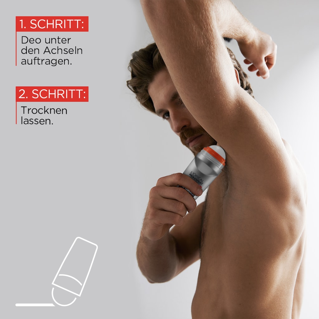 L'ORÉAL PARIS MEN EXPERT Deo-Roller »Invincible Man Anti-Transpirant mit 96H Non-Stop Trockenschutz«