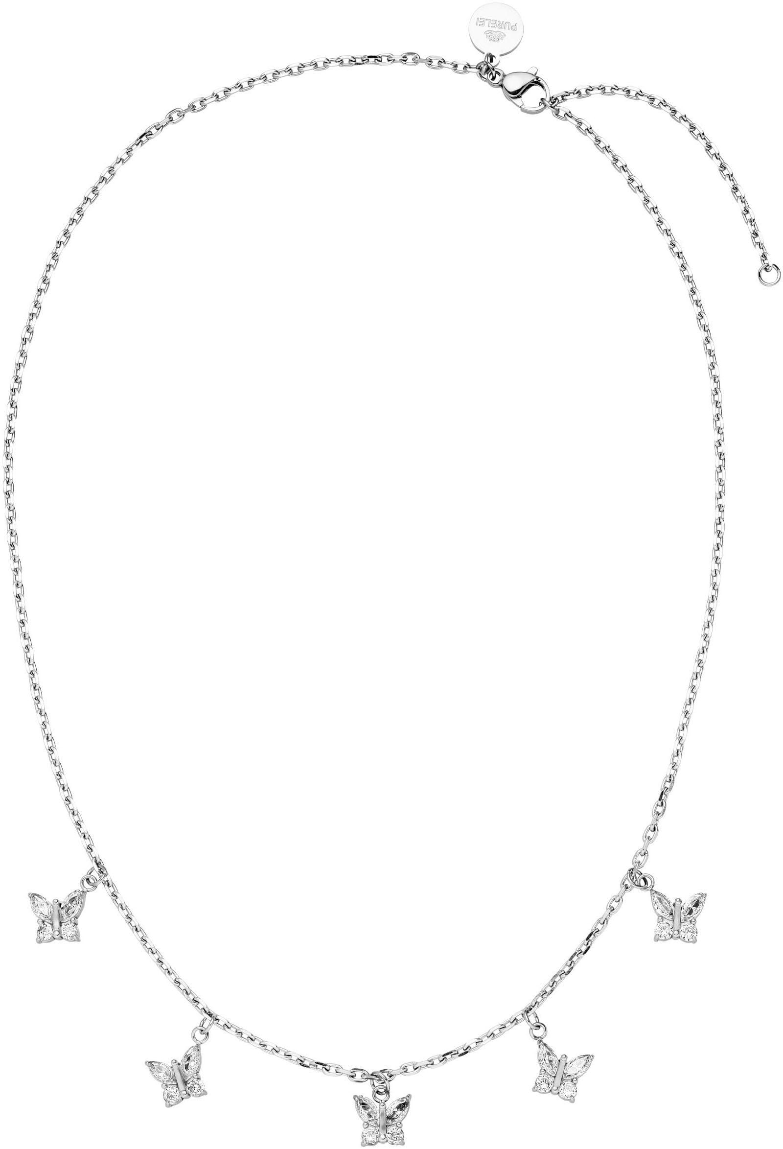 Purelei Kette mit Anhänger »Schmuck Geschenk Butterfly Schmetterling, 22211-Necklace-Butterfly«, mit Zirkonia (synth.)