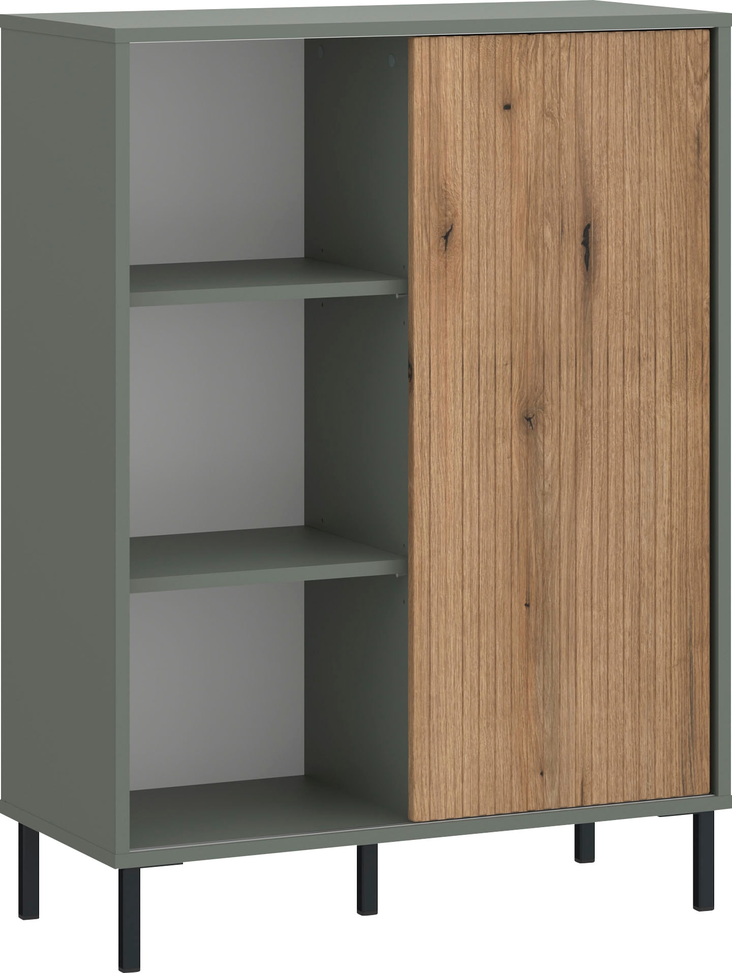 Darwin Sideboard 1 Door in Green/Oak, none