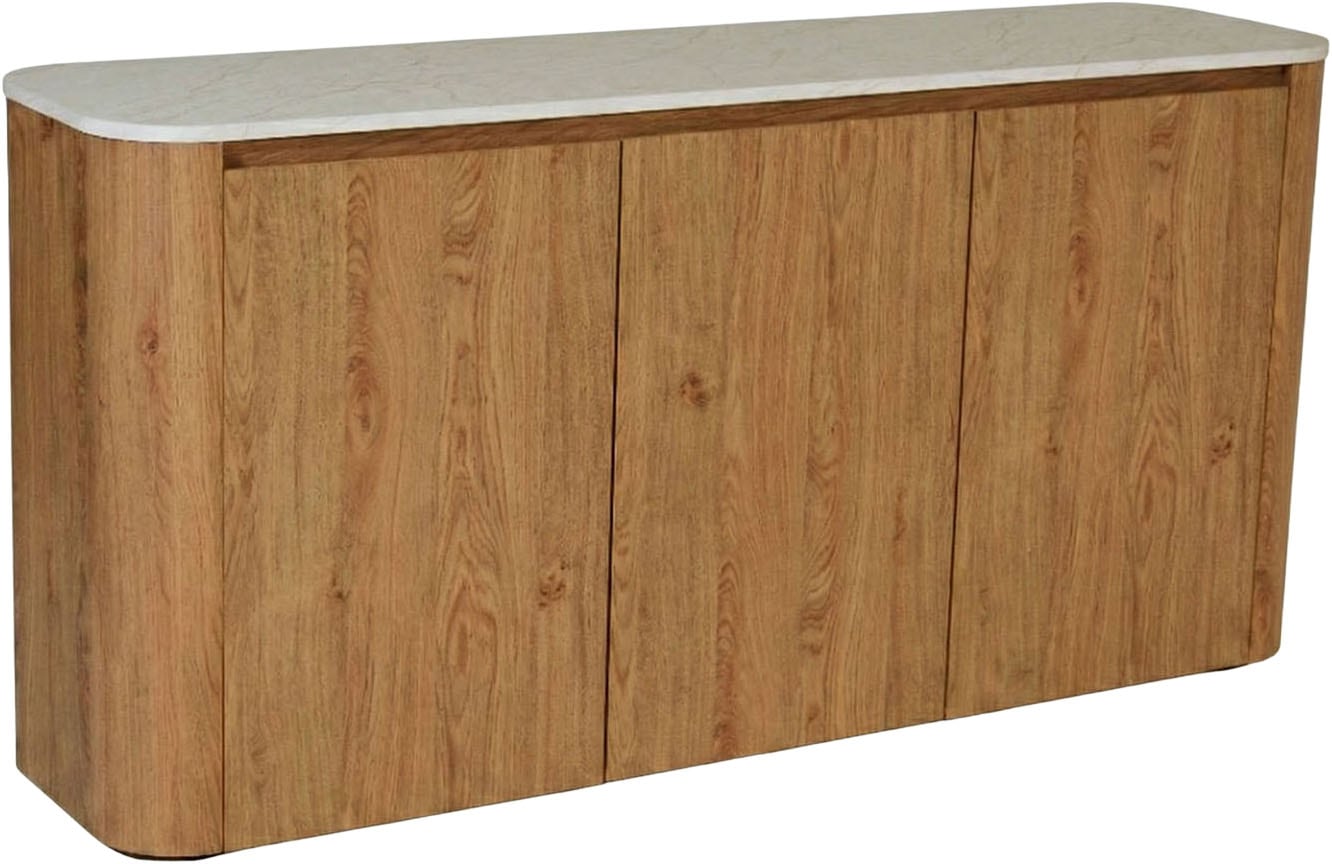 Jahnke Sideboard »TRESOR SB 150« Sideboard, Marmor Look, grifflose Optik, 3 Türen, Breite:150 cm