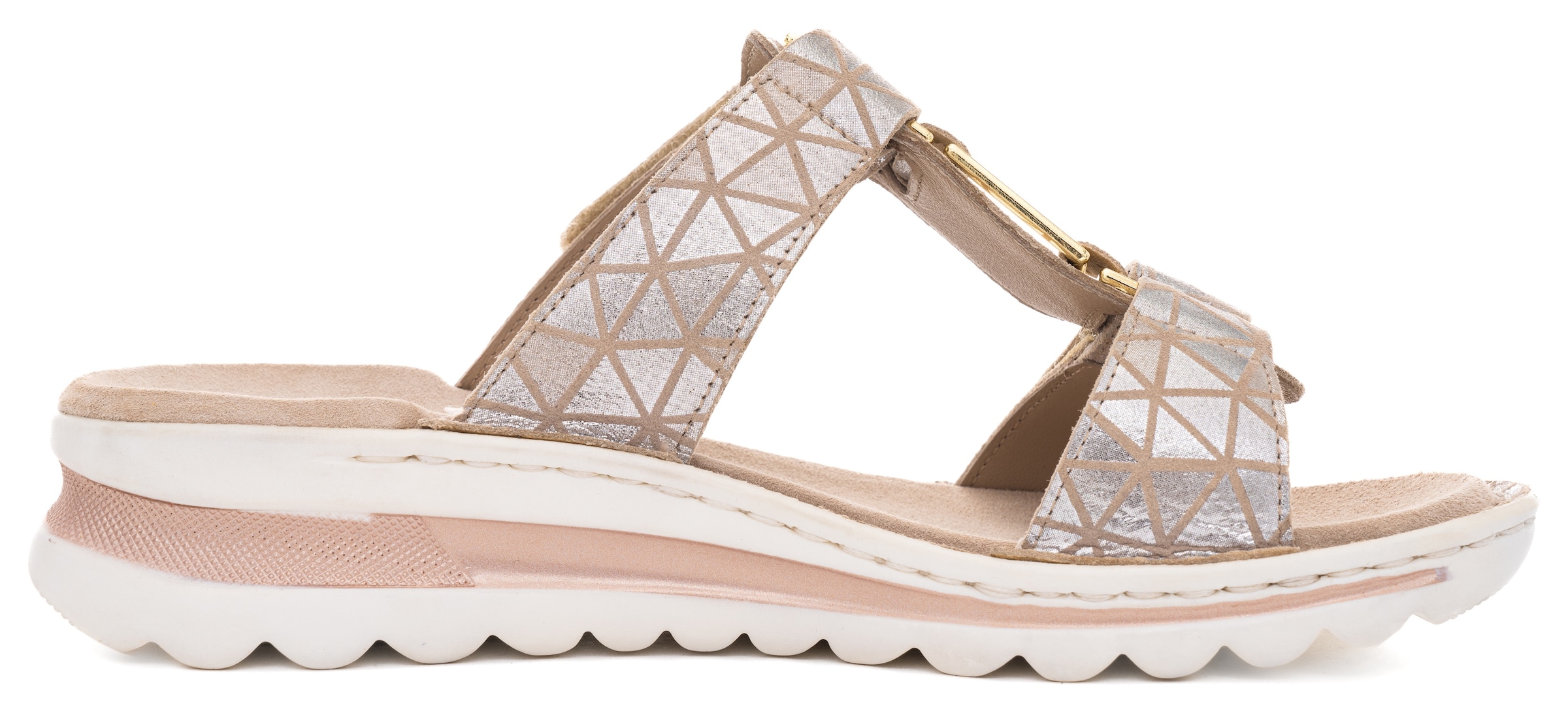 Ara Pantolette »TAMPA«, Keilabsatz, Sommerschuh, Schlappen mit Schmuckelement, G-Weite