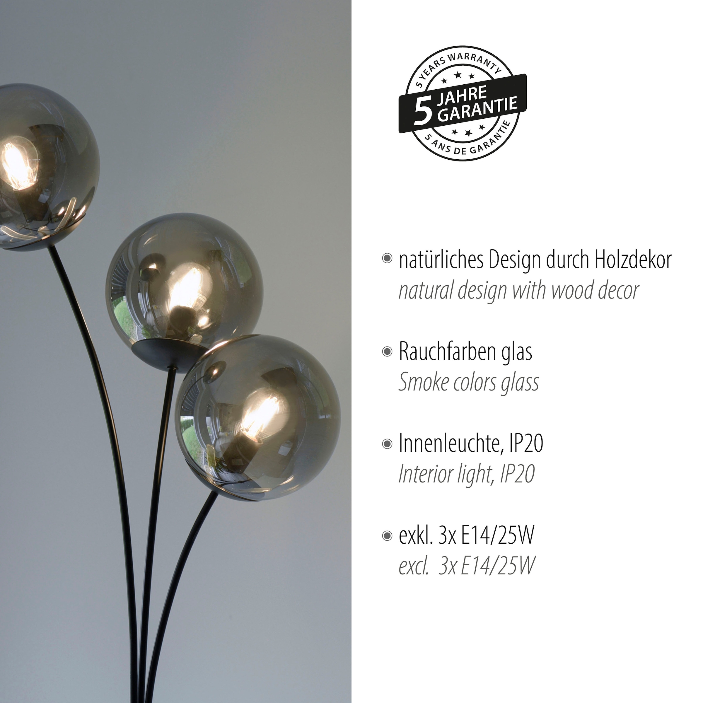 JUST LIGHT Stehlampe »GREEN WIDO« E14 1 Stk.