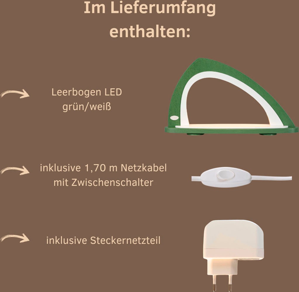 Weigla LED Schwibbogen »Weihnachtsdeko, Made in Germany« 1 Stk. Leerbogen zum Selbstbestücken, asymmetrisch