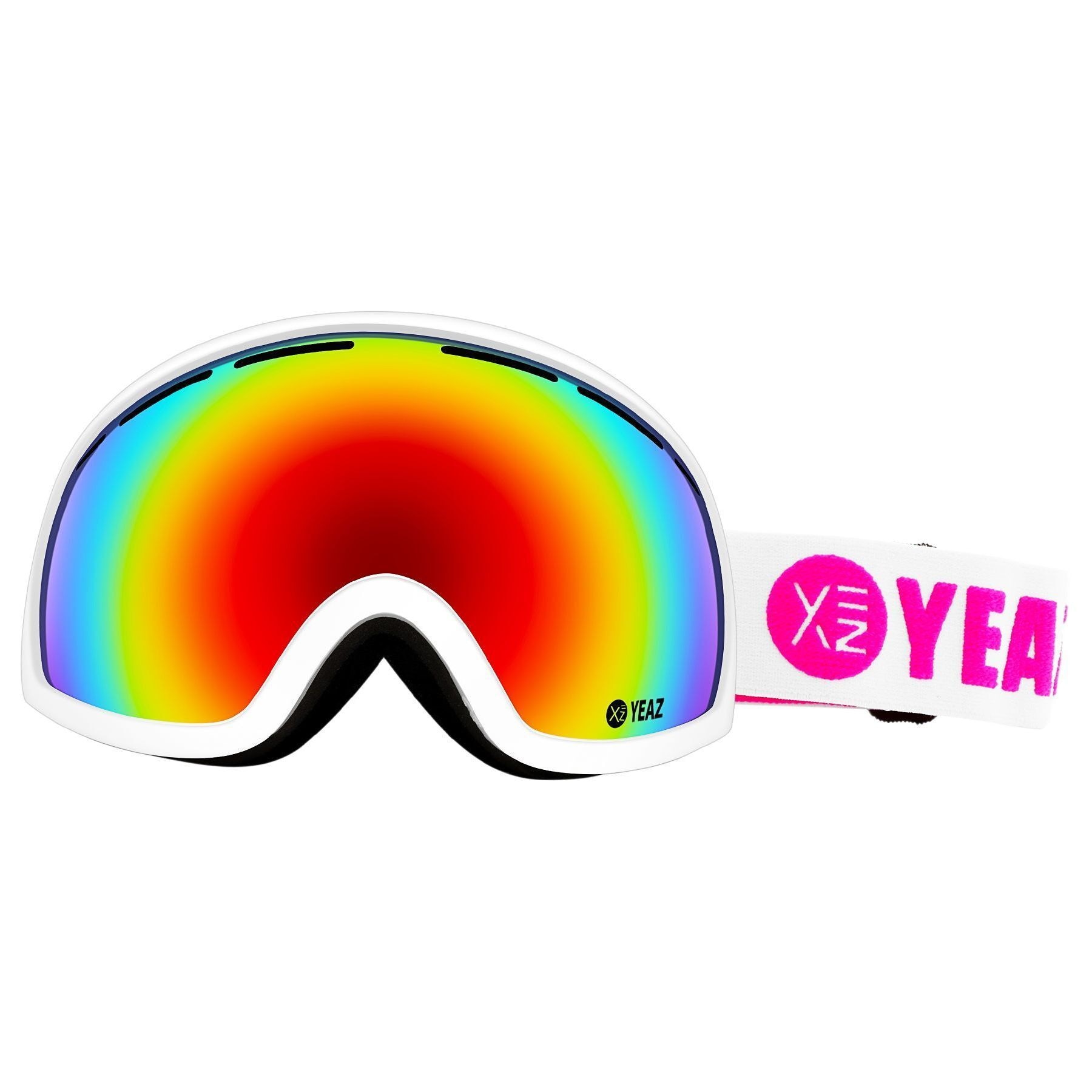 YEAZ Snowboardbrille »Ski- Snowboardbrille rot/weiß PEAK«