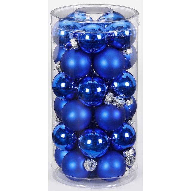 ÃƒËœ Christbaumkugeln kaufen 4 cm 6 Weihnachtsdeko, hochwertiger bequem Weihnachtsbaumkugel Christbaumschmuck, Echtglas-Weihnachtsschmuck, (Set, ÃƒËœ Inge St.), by MAGIC und online Blue, »Vibrant 60 cm Glas«,