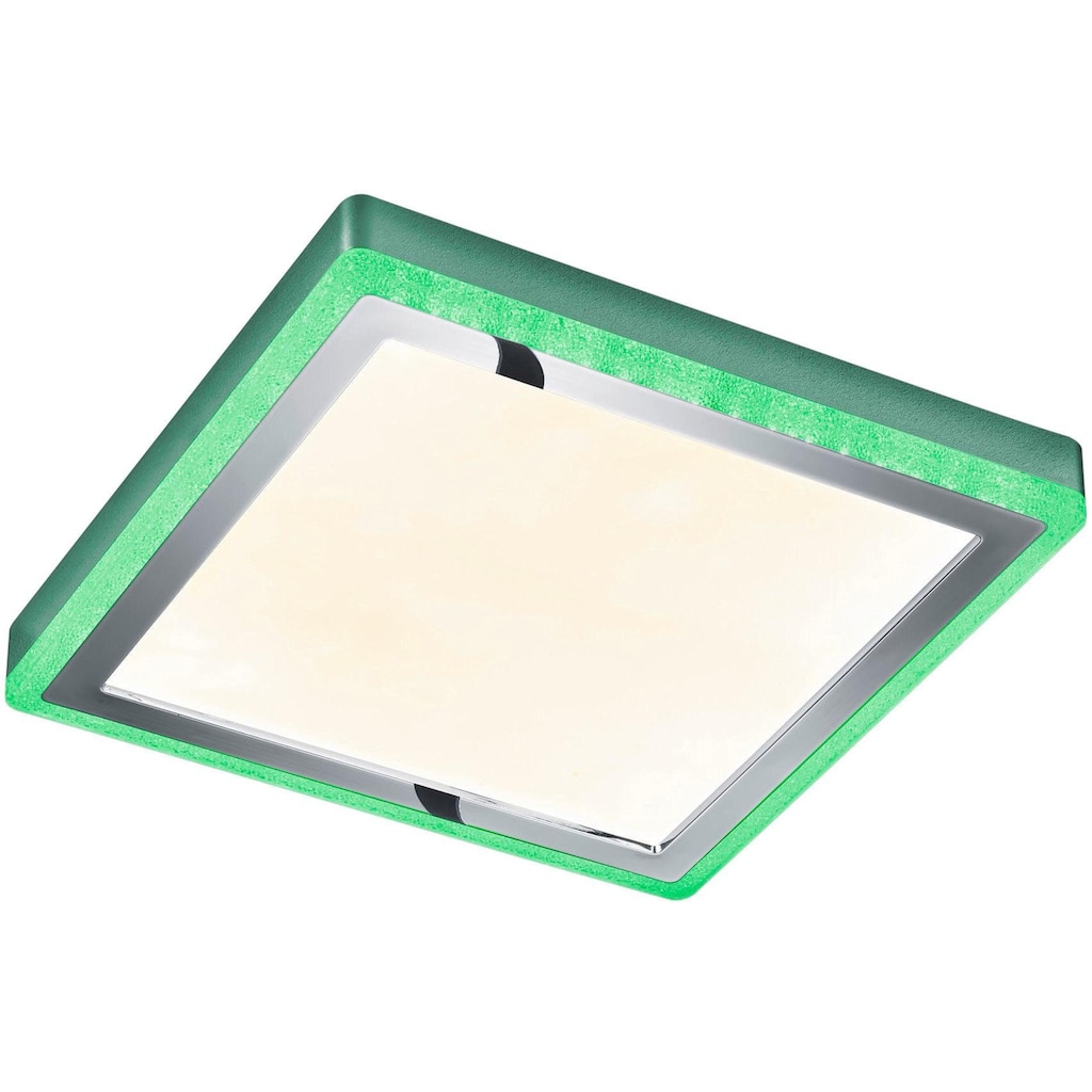 TRIO Leuchten LED Deckenleuchte »Slide«, LED-Board, Getrennt schaltbar,Fernbedienung,integrierter Dimmer,Nachtlicht,RGBW-Farbwechsler