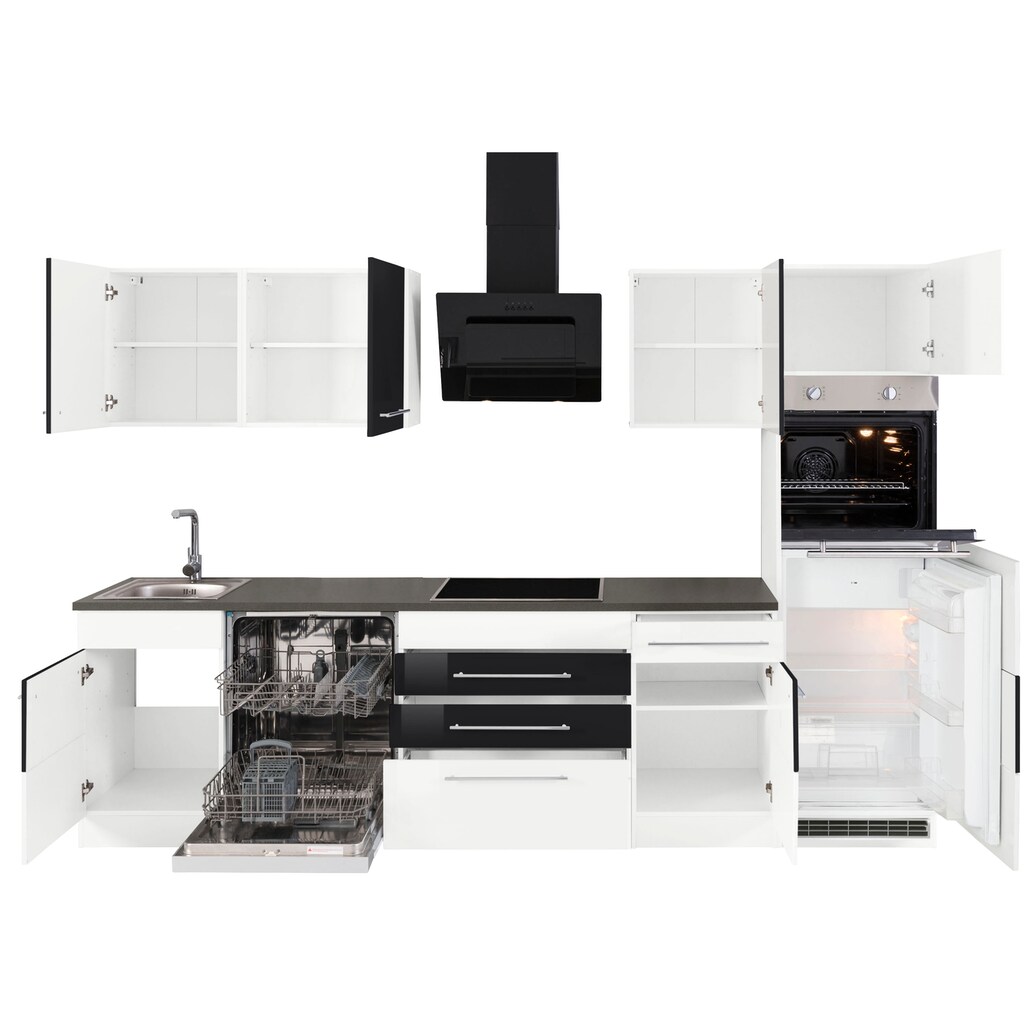 HELD MÖBEL Küchenzeile »Trient«, mit E-Geräten, Breite 300 cm
