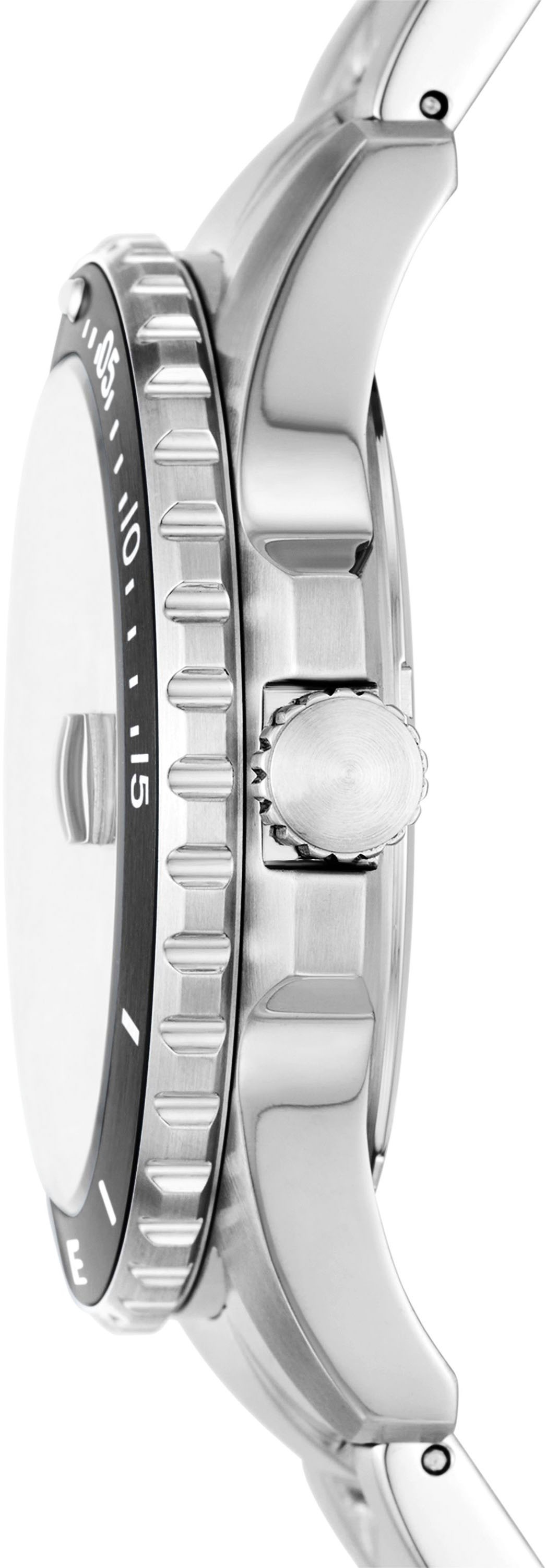 Fossil Quarzuhr »FOSSIL BLUE«, Armbanduhr, Herrenuhr, Edelstahlarmband, analog, Tag, 2. Zeitzone