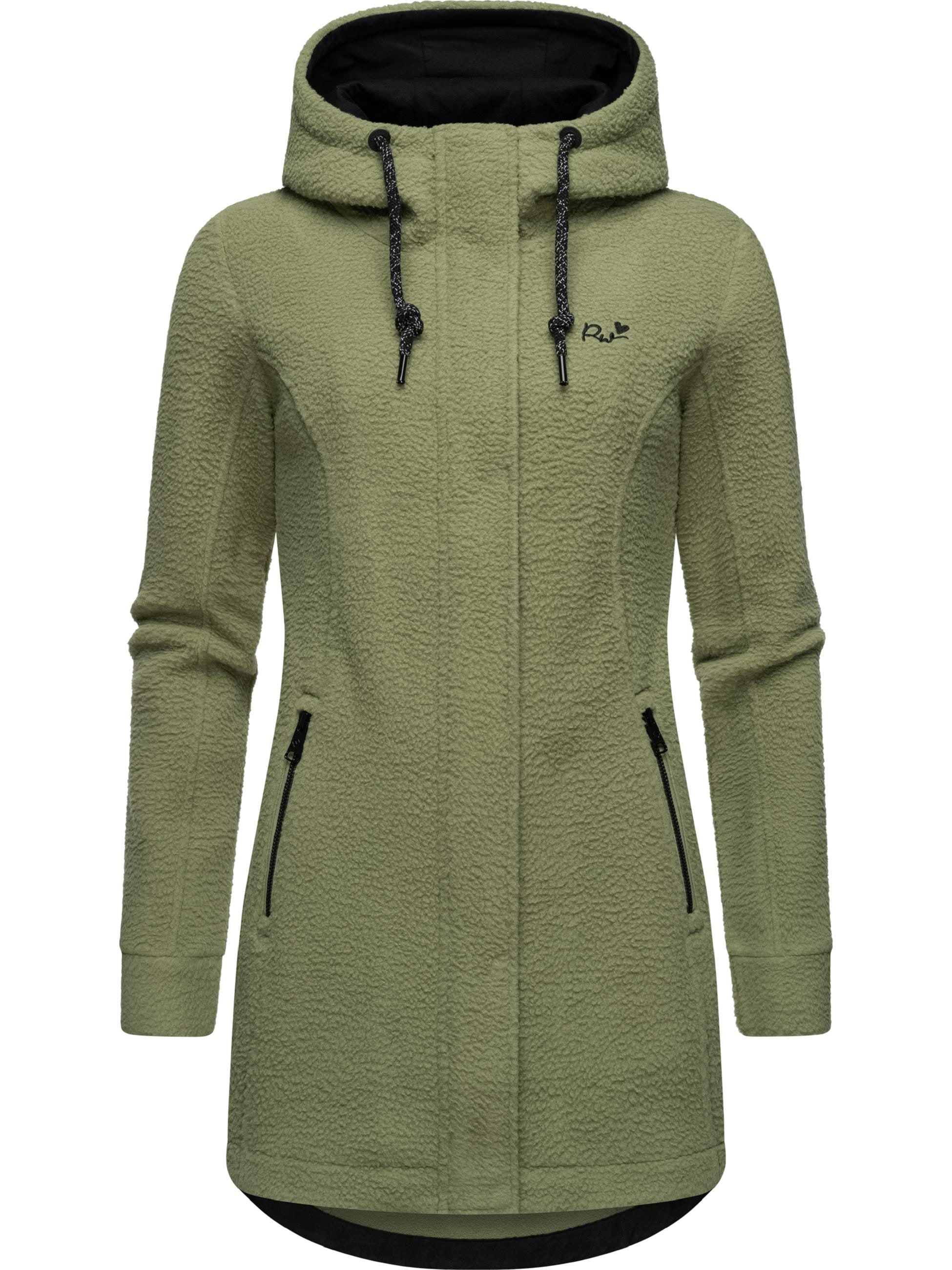 Kapuzensweatjacke »Fellimitatmantel Letti Teddy-Fleece«, Kuschelig weicher Teddyfleece-Mantel