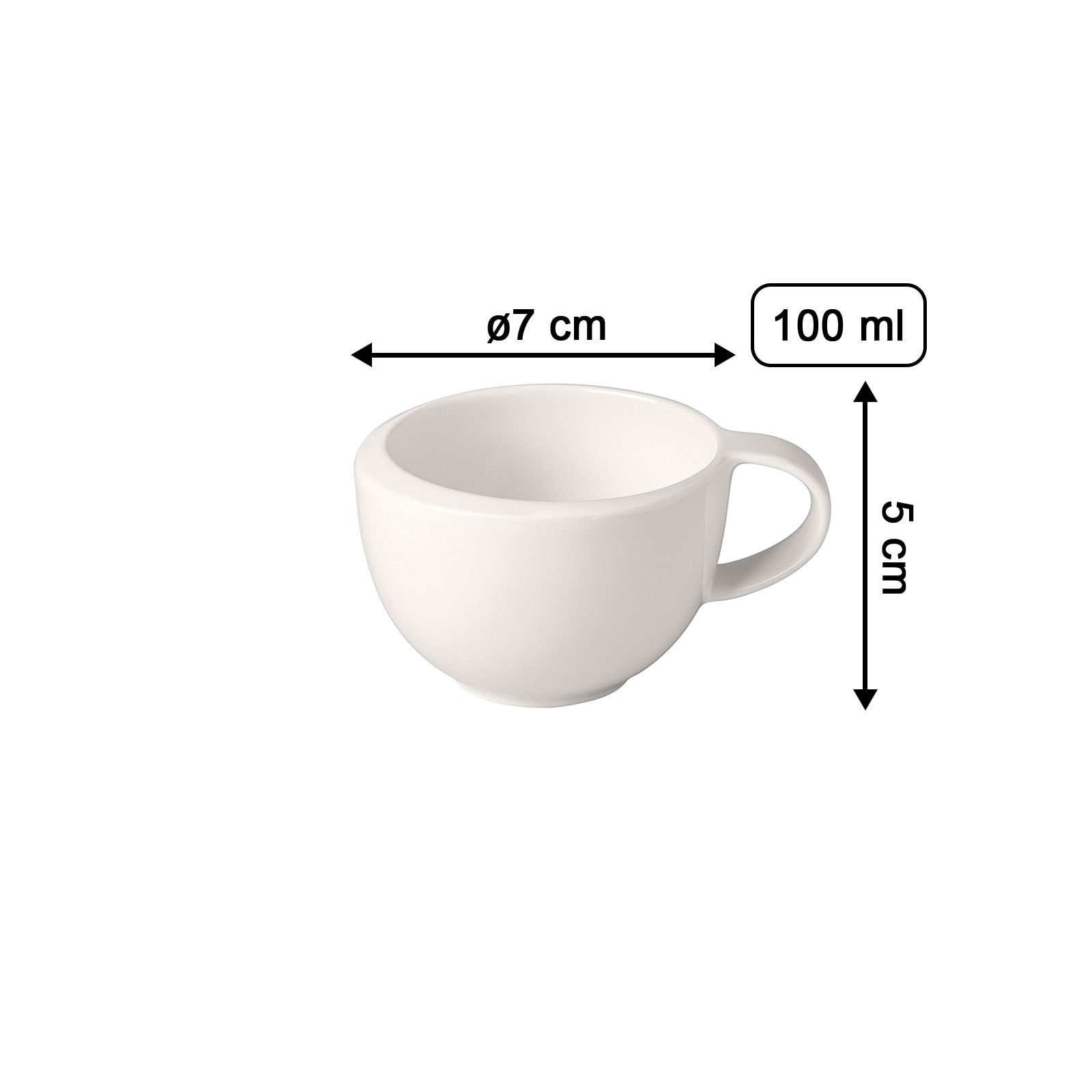 Villeroy & Boch Espressotasse »Mokka-/ Espressotasse NewMoon 100 ml 6er Set weiß«