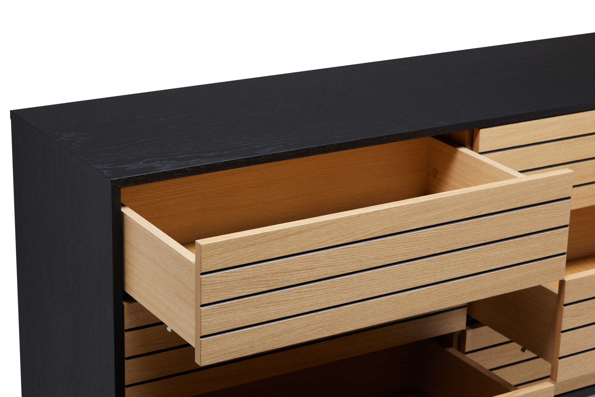 Woodman Schubkastenkommode »Stripe«, besonderes Design, 6 Schubladen, Breite 140 cm