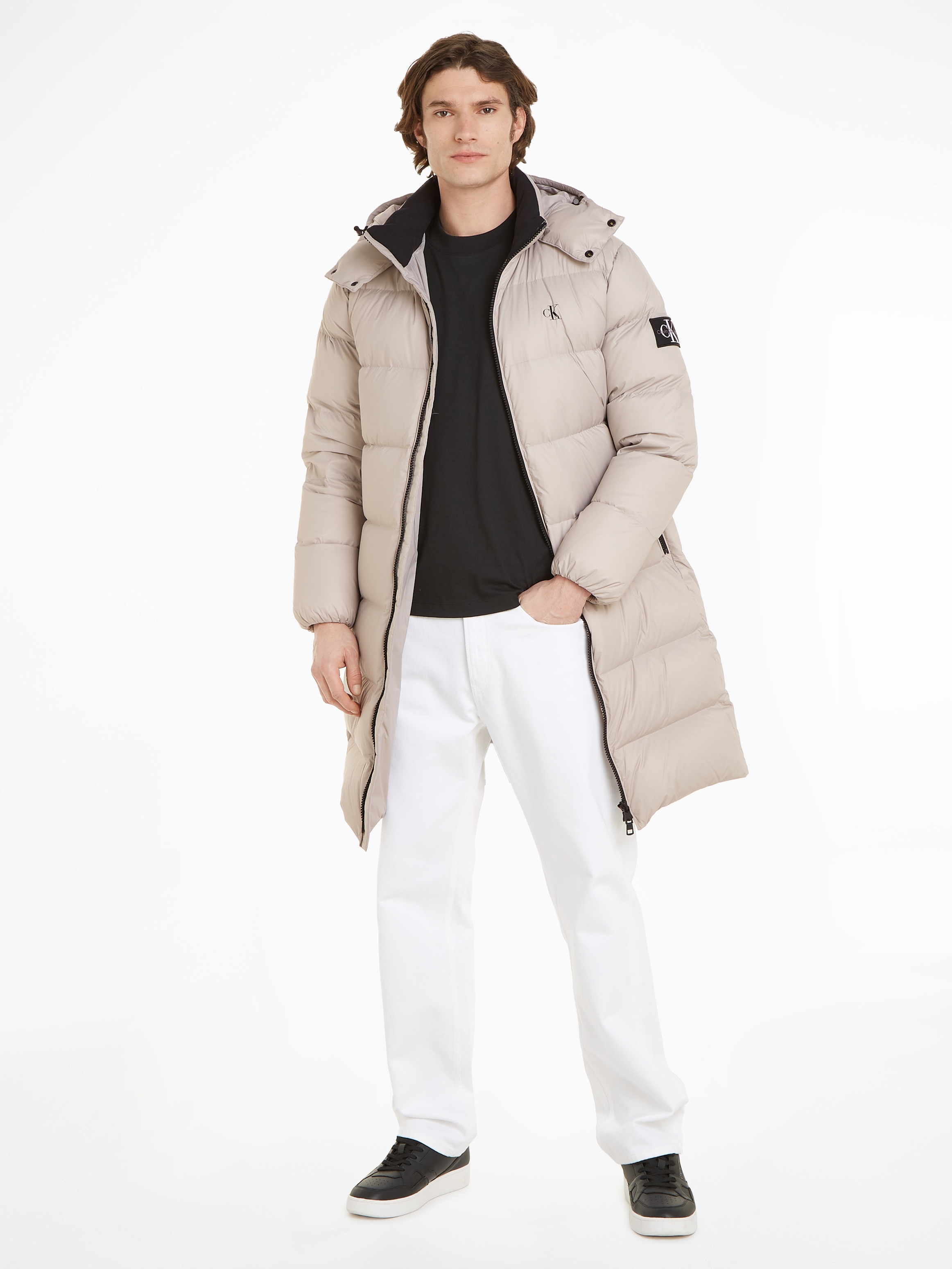 Daunenjacke »ESSENTIALS DOWN LONG PARKA«, mit Kapuze