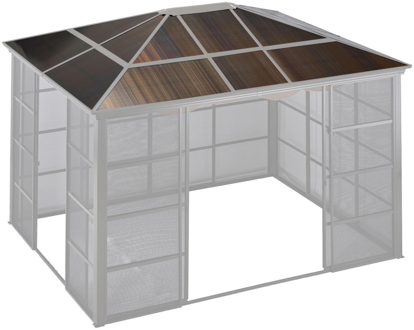 KONIFERA, Dachplatten für »Antigua«, BxT: 300x365 cm, braun, braun