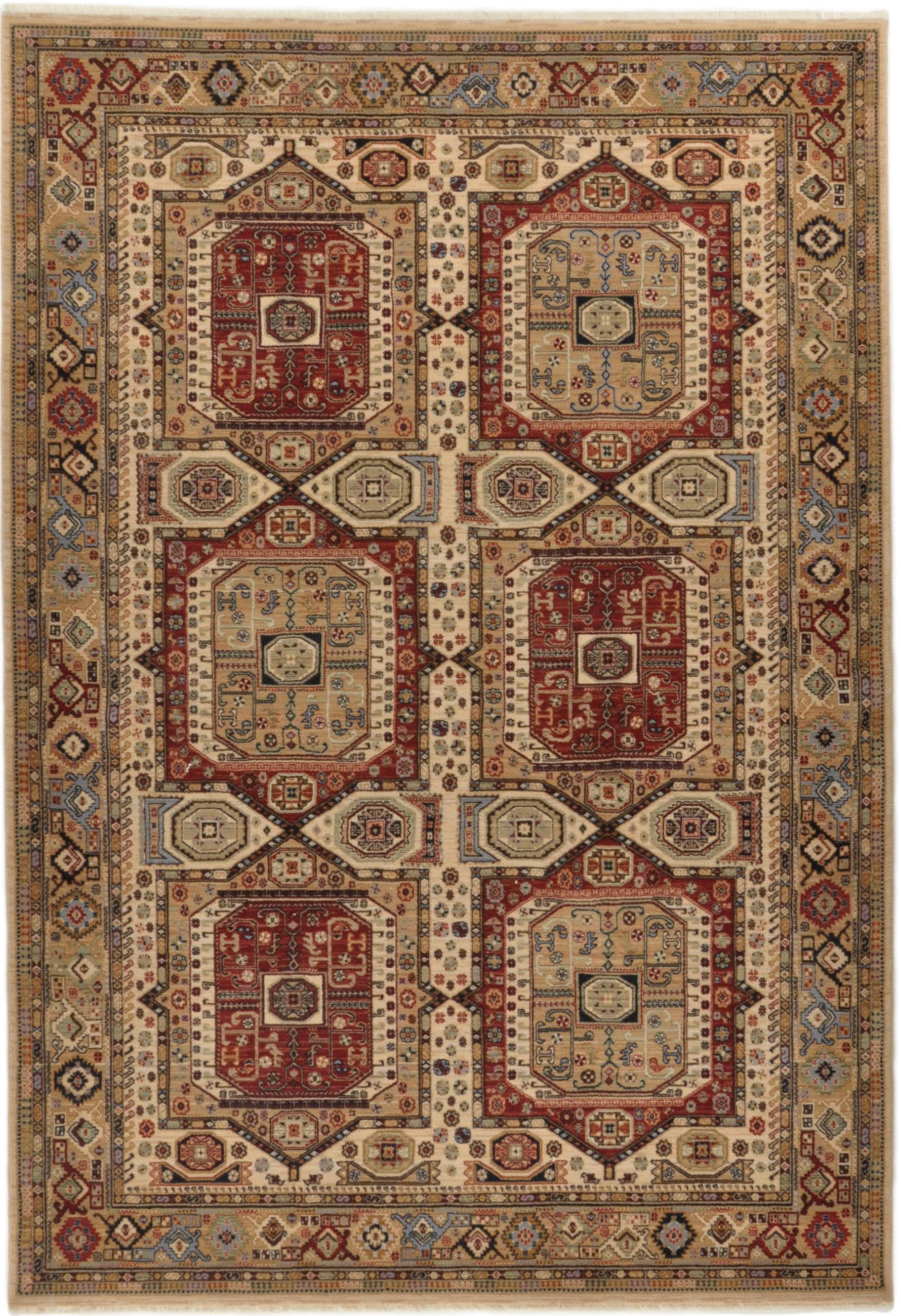 THEKO Wollteppich »Saharna 7275« rechteckig 10 mm Höhe reine Wolle, Orient-Optik, mit Fransen