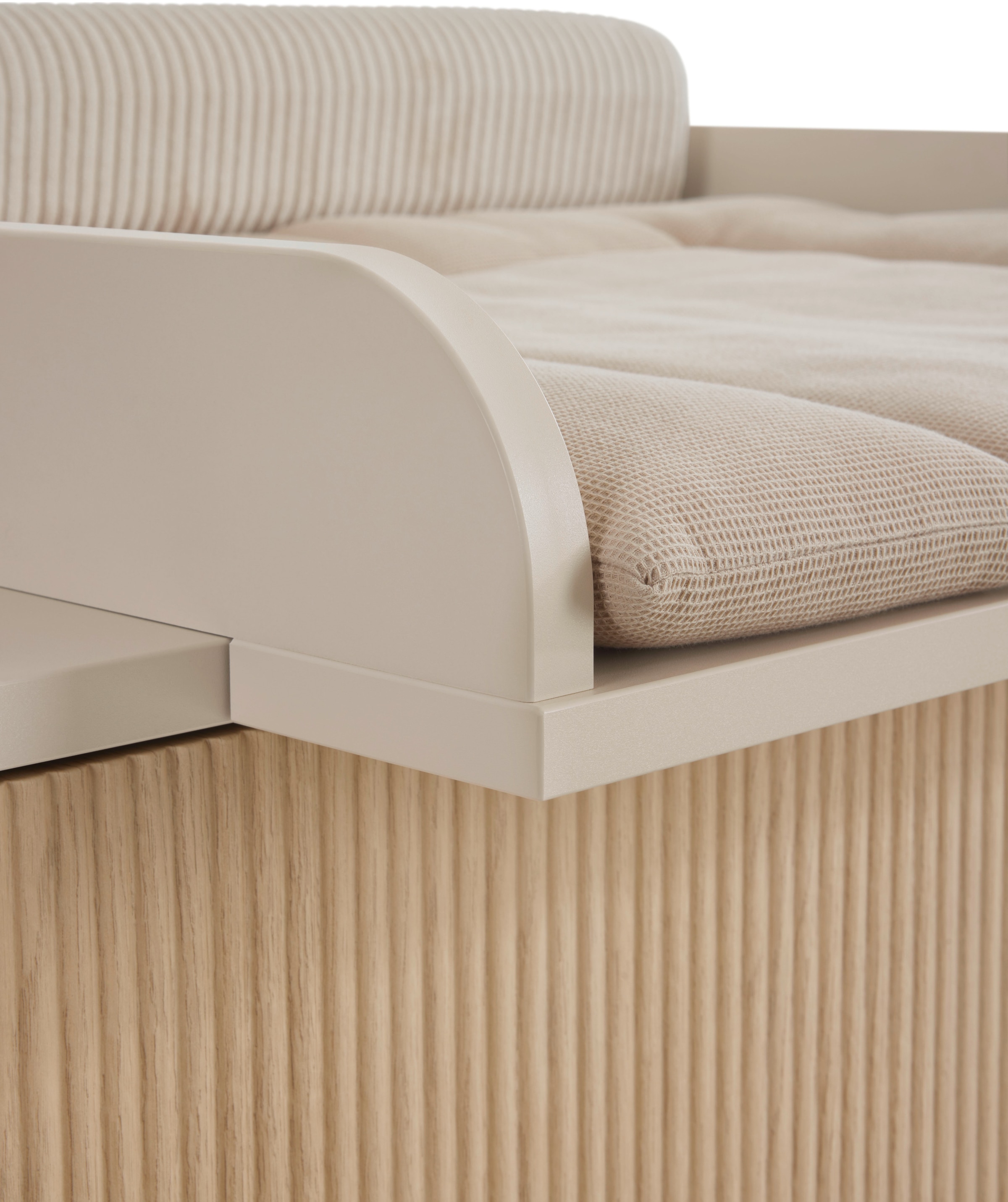 PAIDI Wickelaufsatz »JONTE in Beige, zur Erweiterung der Kommode« Wickelauflage aus Holz, mit gerundeten Kanten