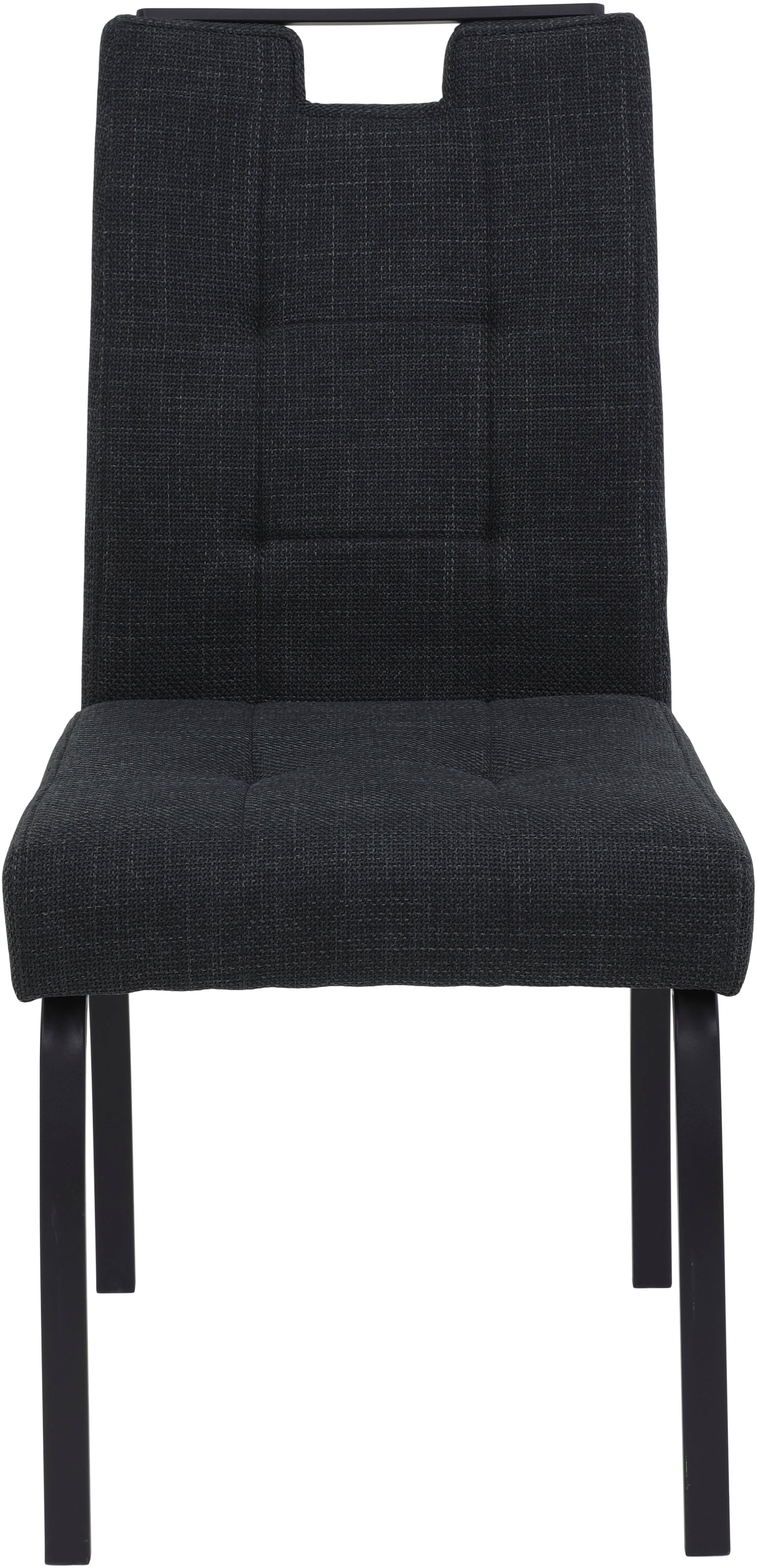 HELA 4-Fußstuhl »LINZ, Esszimmerstuhl, Komfortstuhl«, (Set), 4 St., Microfaser-Webstoff, XL-Sitz,elegante Griffleiste,Komfortsitz mit Federkern,140kg belastbar