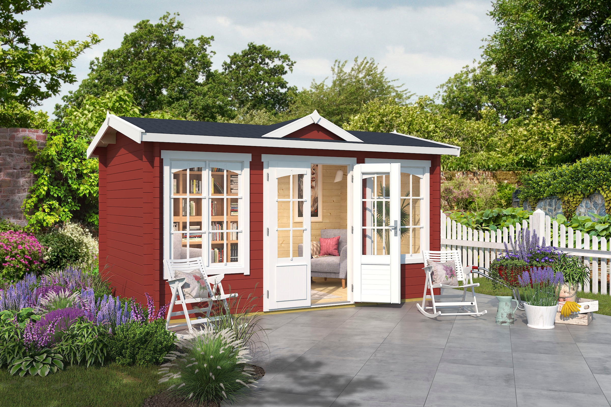 LASITA MAJA Gartenhaus »KENSINGTON«, (Set, inkl. Fussbodenbretter zum verlegen)