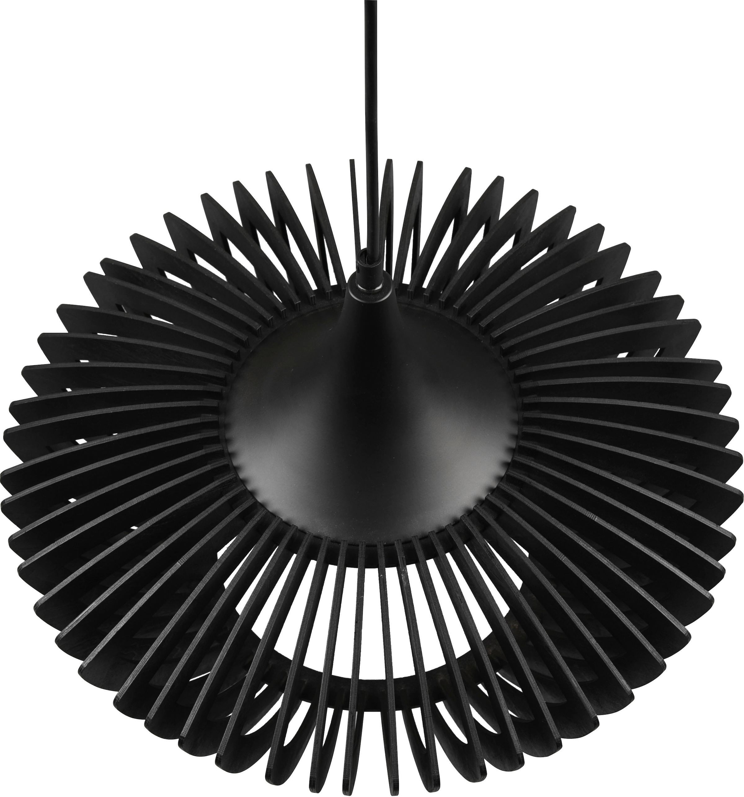 TRIO Leuchten Pendelleuchte »Colino« E27 1 Stk. warmweiß - kaltweiß Hängelampe mit Holzschirm Ø40cm höhenverstellbar bis 150cm, exkl 1xE27