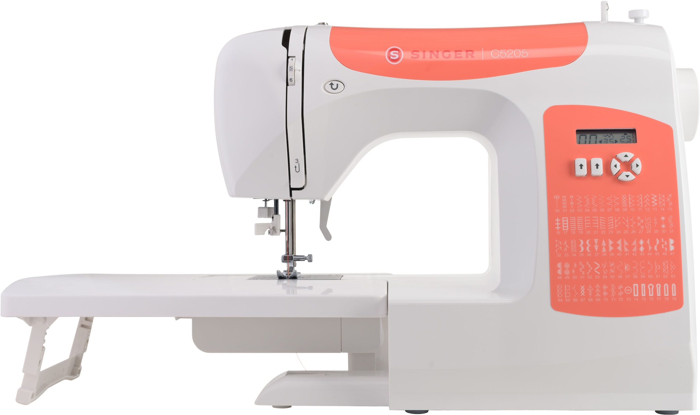 Singer Computer-Nähmaschine »C5205 Orange«, mit Programme 60 Jahren 3 XXL Garantie