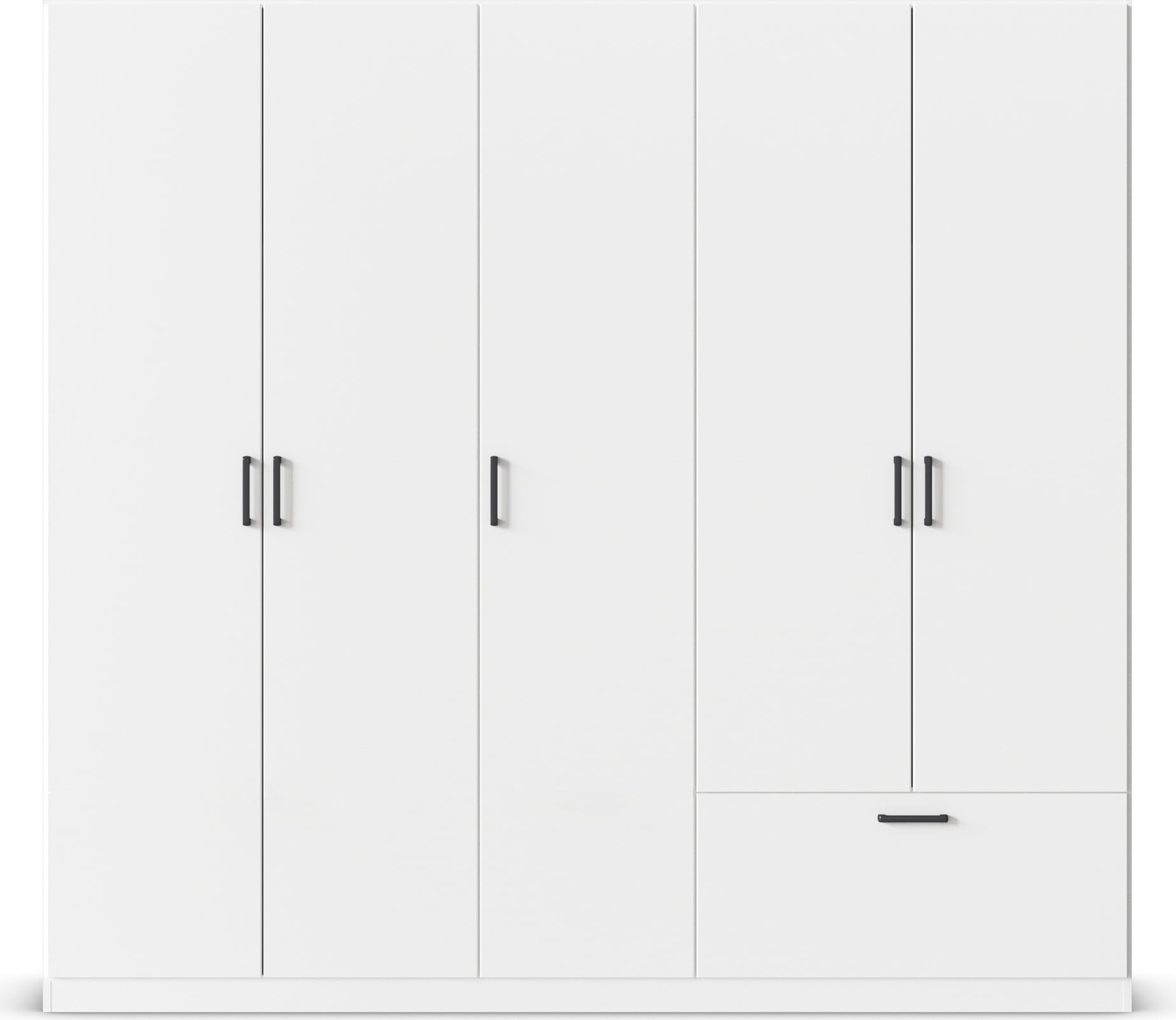 rauch Drehtürenschrank »Kleiderschrank Schrank Garderobe Wäscheschrank BARI«, mit Schubasten außen, moderner Griff in Graumetallic MADE IN GERMANY