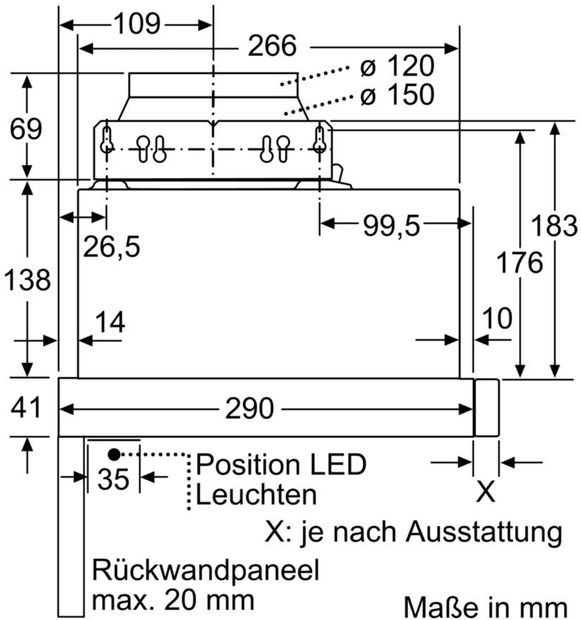 NEFF Flachschirmhaube »D49ED22X1«, Serie N 50