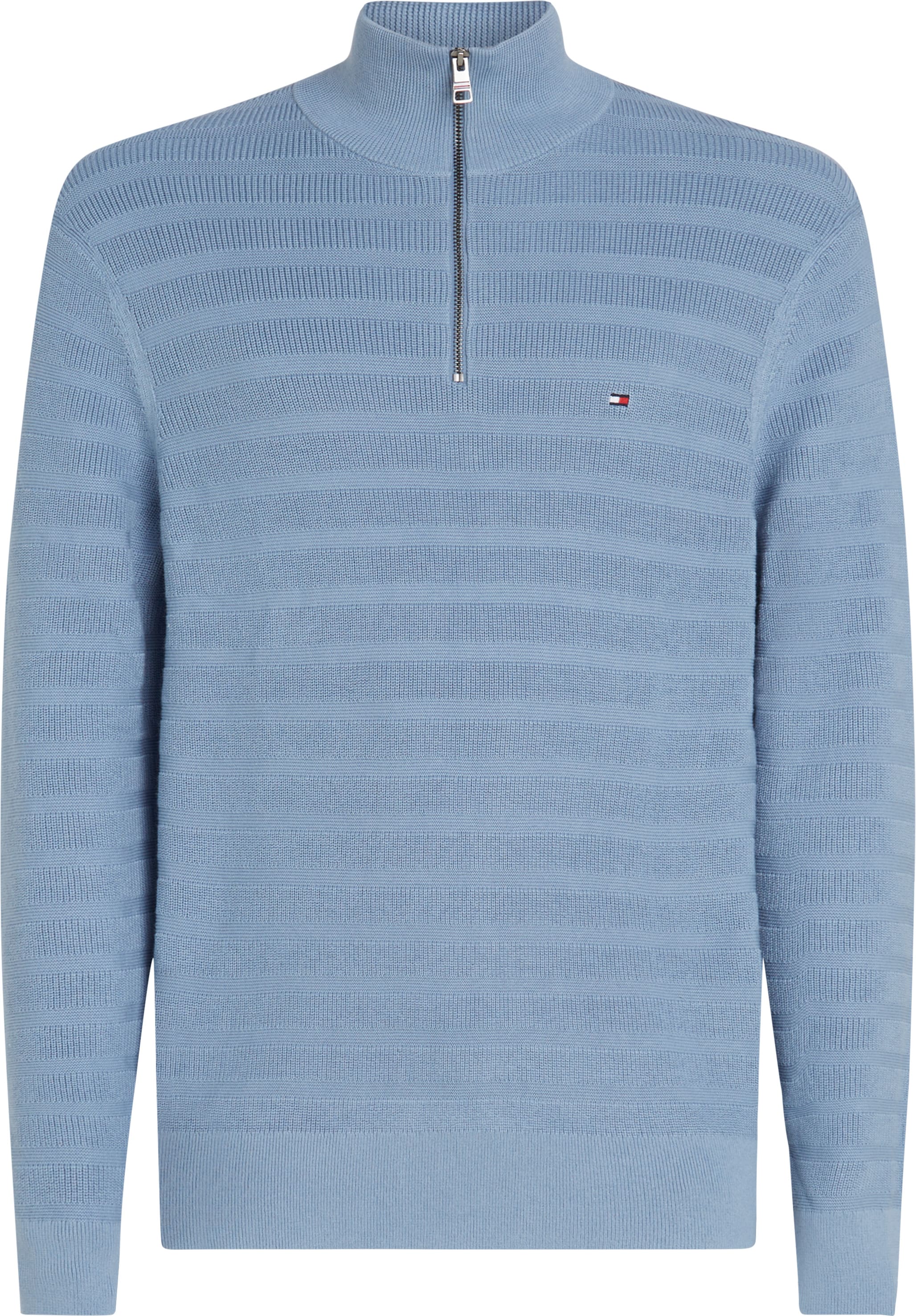 Tommy Hilfiger Troyer »STRIPE STRUCTURE ZIP MOCK«, mit modischer Struktur