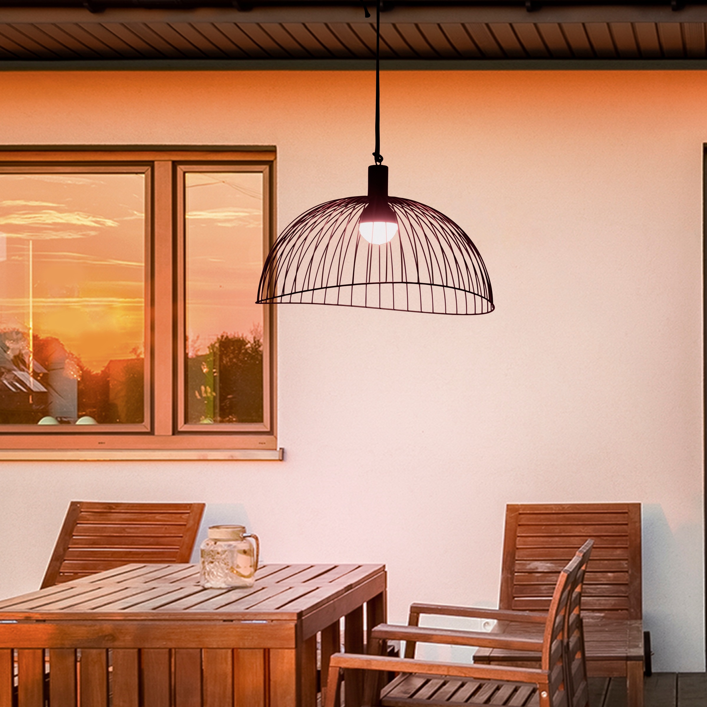 JUST LIGHT Außen-Deckenleuchte »DAVID« 1 Stk. Warmweiß LED