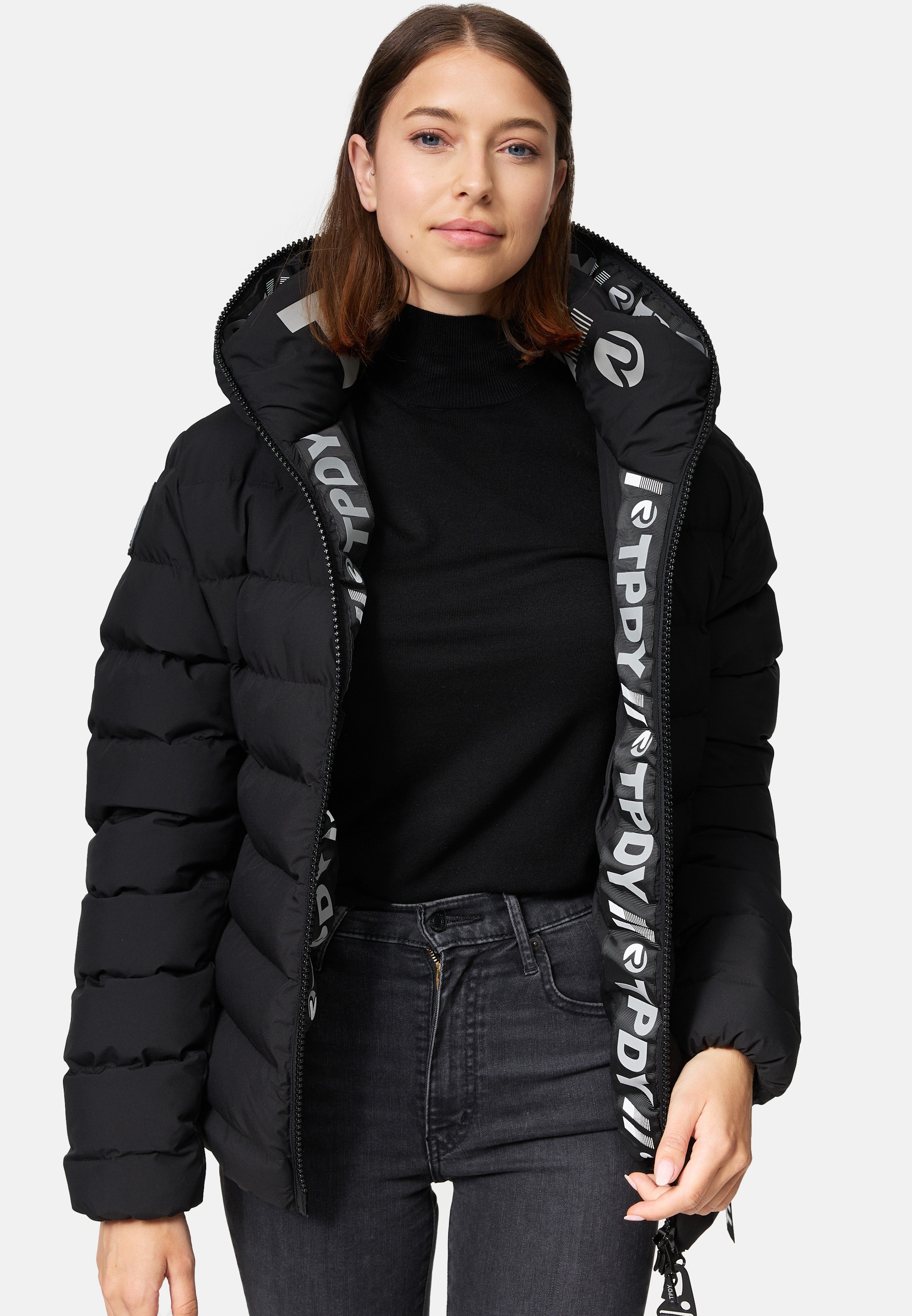 trueprodigy Winterjacke »Neo F Reflektierender Innenkragen« mit Kapuze