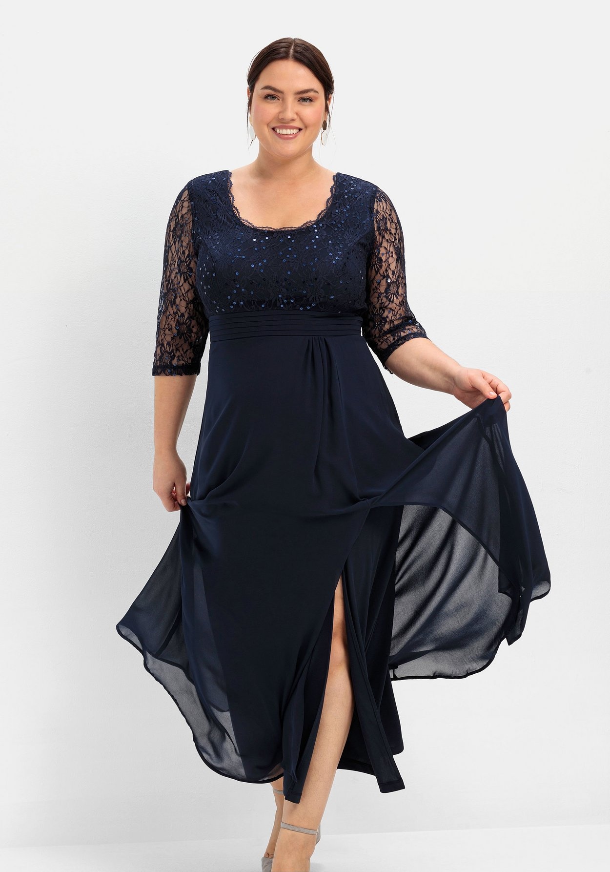 Sheego Abendkleid »Abendkleid mit weitem Rockteil«