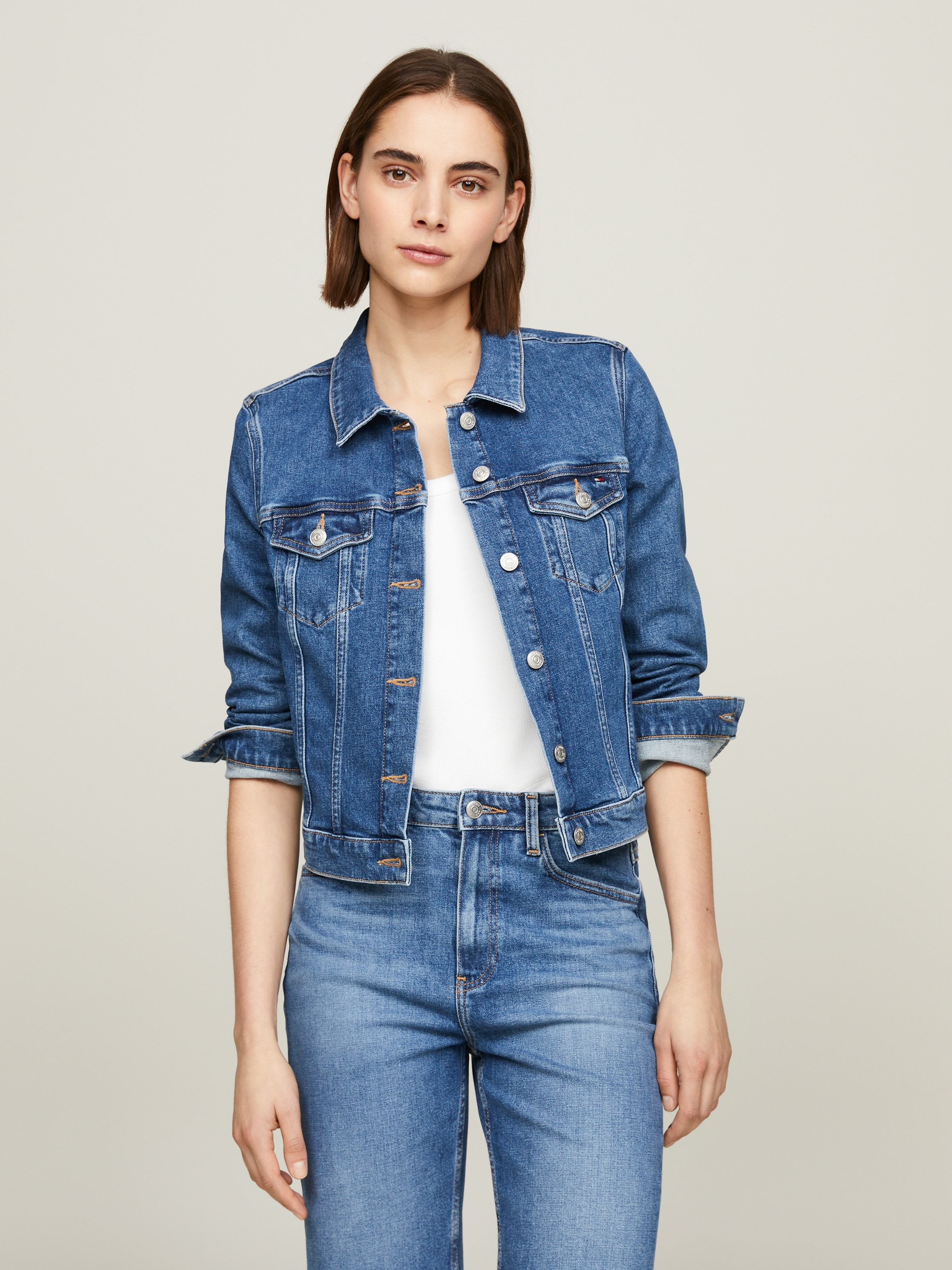 Jeansblazer »DNM SLIM JACKET MEL«, mit Markenlabel