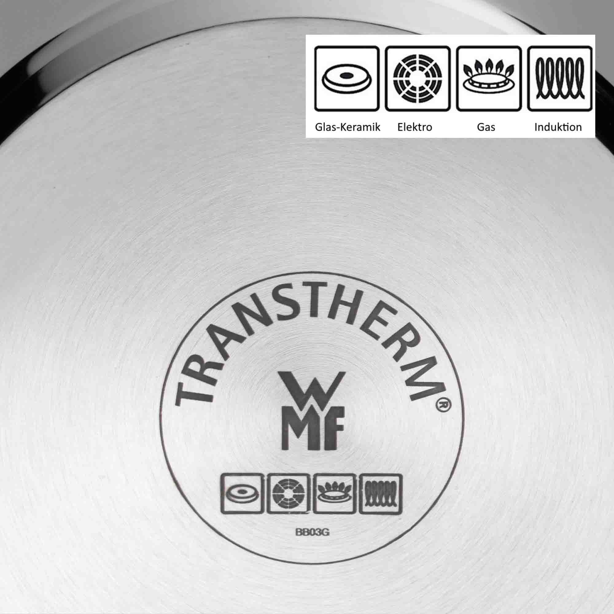 WMF Topf-Set »Quality One«, Cromargan® Edelstahl Rostfrei 18/10, (Set, 8 tlg., Bratentopf mit Deckel Ø 20 cm, Fleischtopf mit Deckel Ø 16/20/24 cm), Induktion