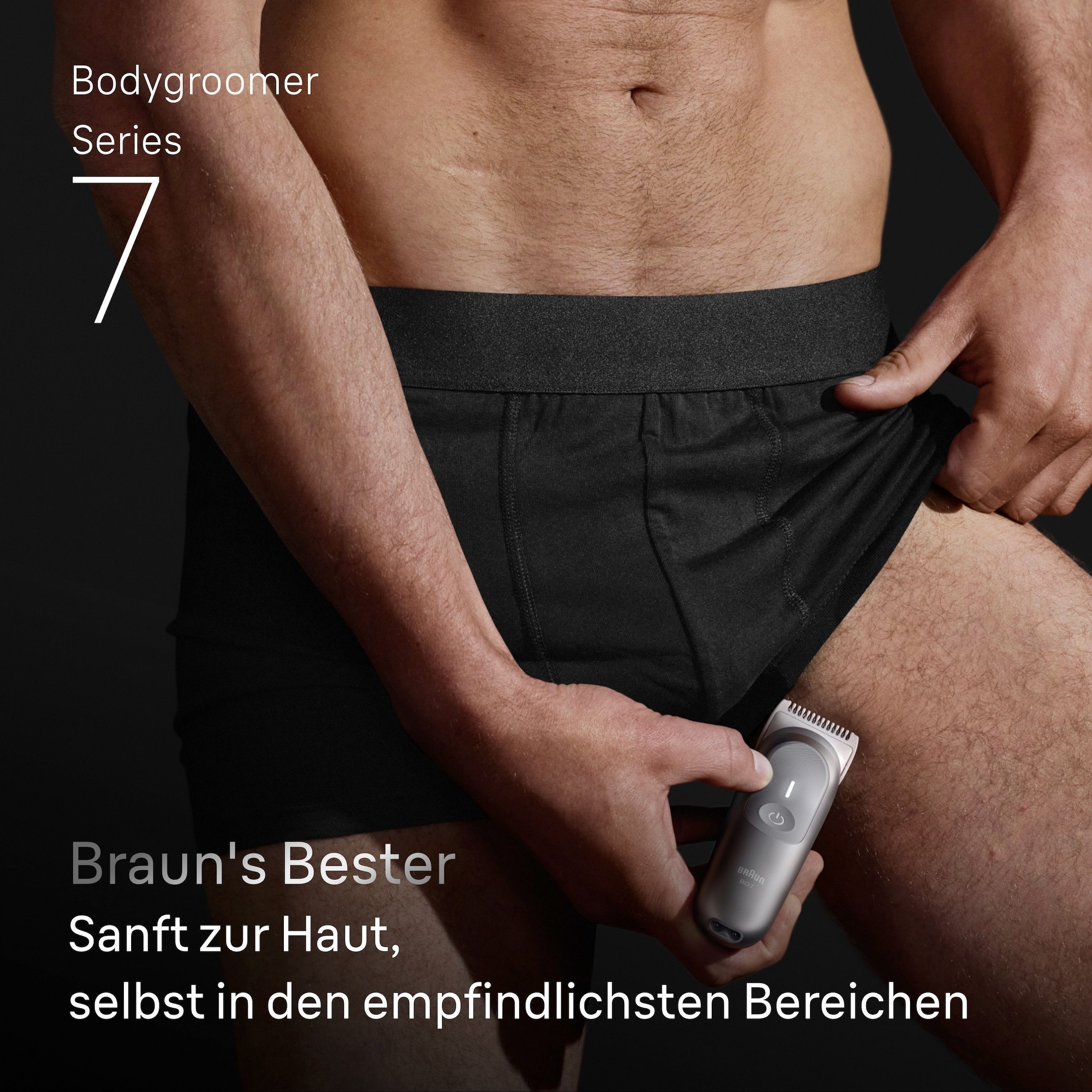 Braun Haarschneider »Body Groomer BG7550«, mit Smartlight & SkinGuard, 100 Min Akku, wasserdicht