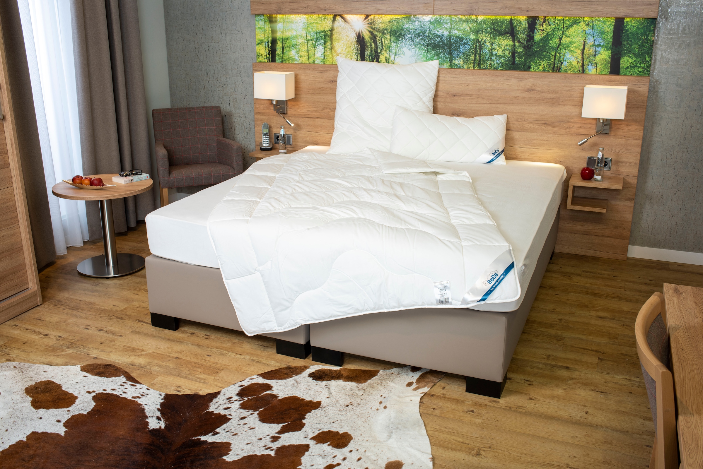 Beco Microfaserbettdecke »BeCo Medibett MF50 Made in Green 135x200 cm und weitere Größen«, normal, Füllung Klimafaser, Bezug Microfaser-Feinbatist, (1 St.), Made in EU, allergiker geeignet (Hausstauballergiker)