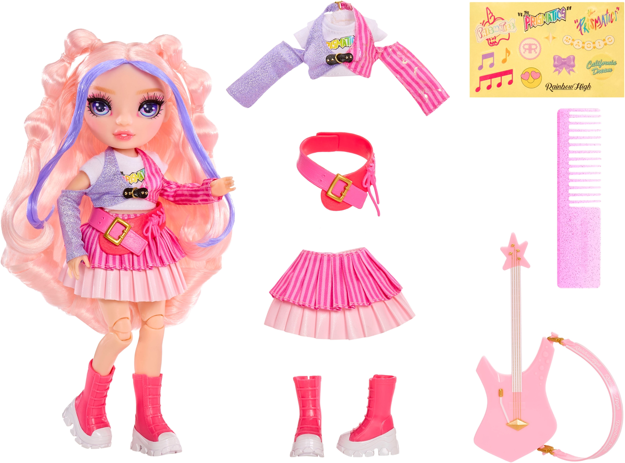 RAINBOW HIGH Anziehpuppe »Jr High Rockband Fashion Dolls - Bella«
