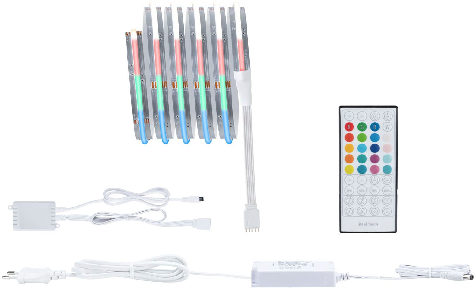 Paulmann LED-Streifen »MaxLED 500 LED Strip RGBW 530lm/m 896 LEDs/m RGBW« Memoryfunktion, Farbwechsler, Farbsteuerung, Dimmer